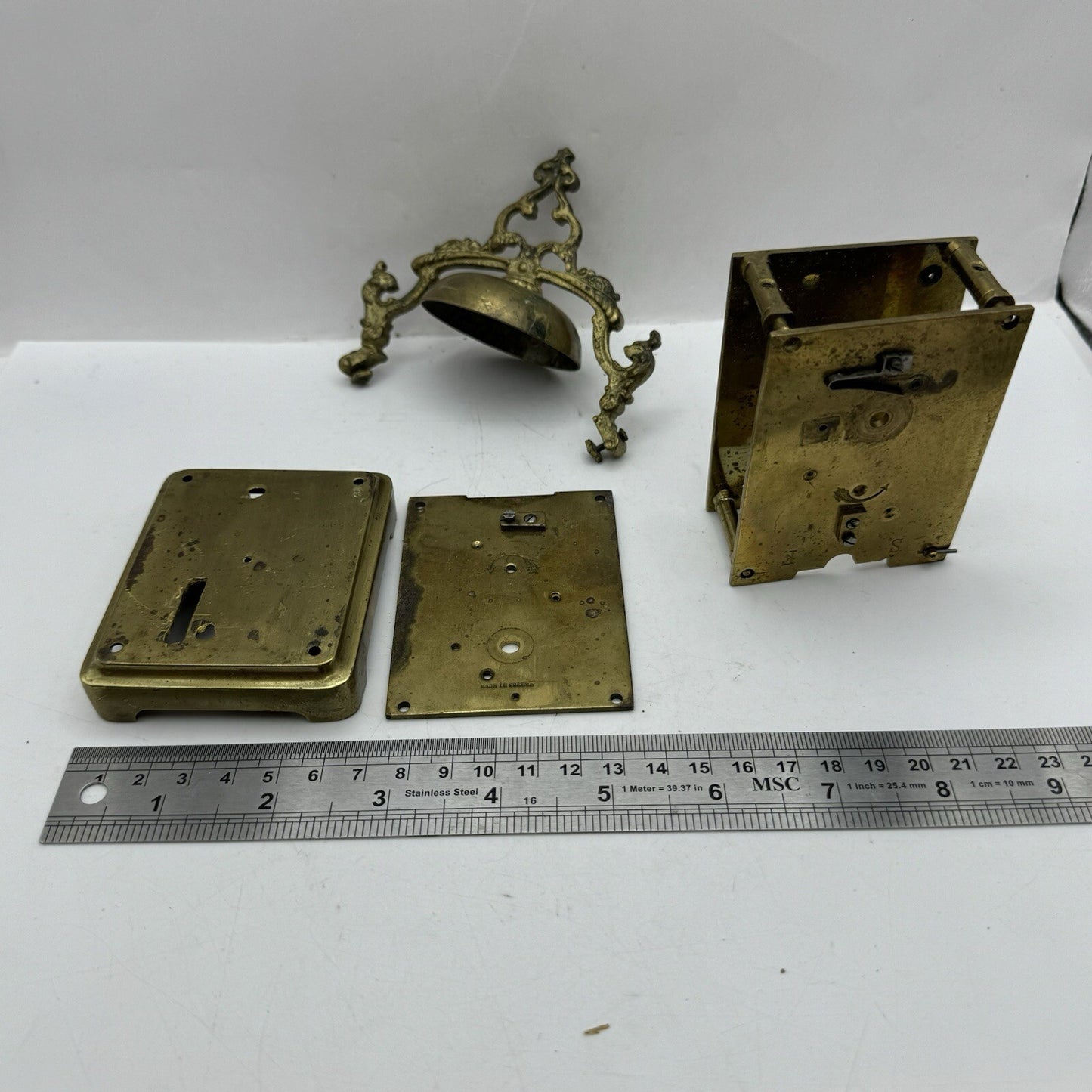 Unidentified Antique Clock Parts Unknown Origin Or Age See Photos Parts Repair