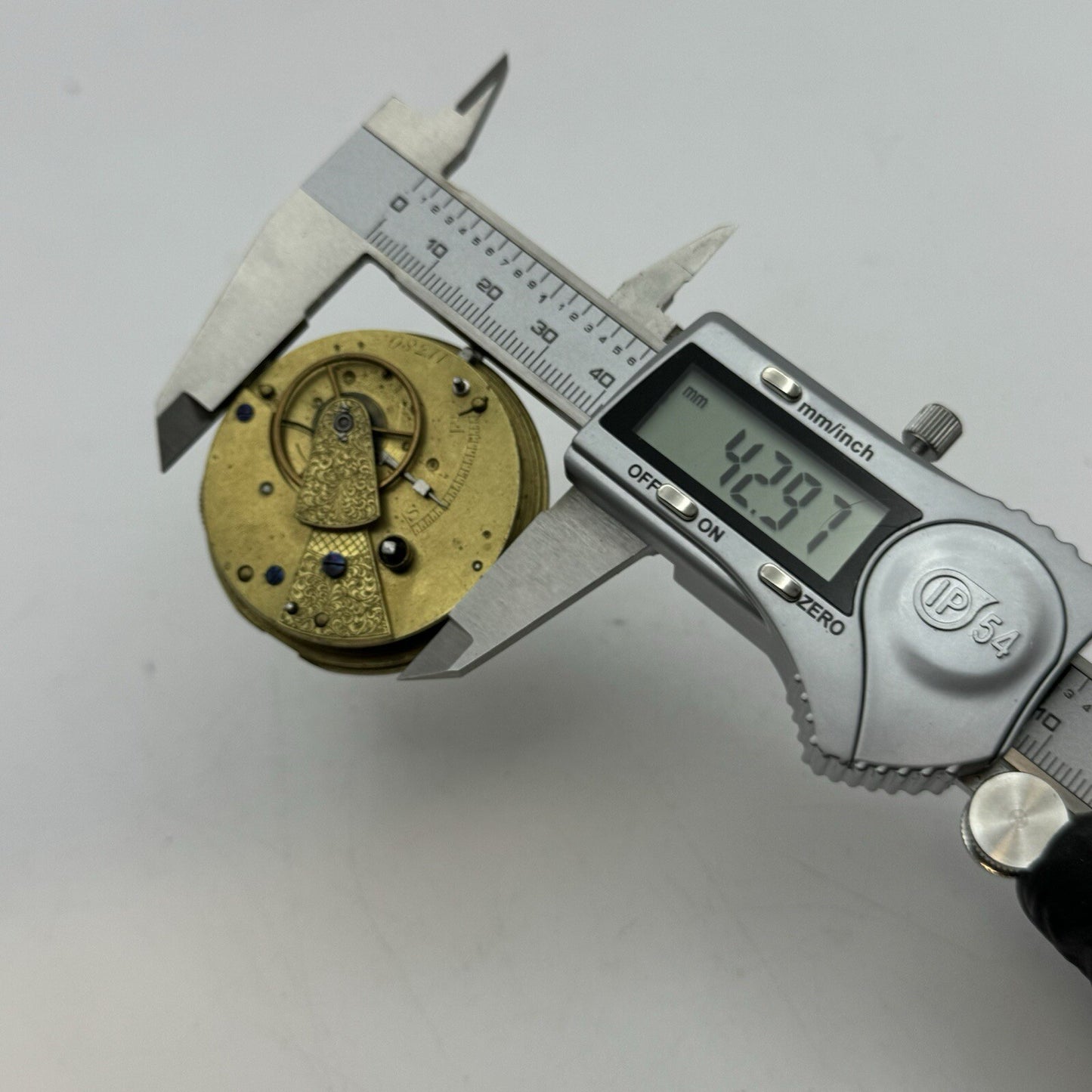 48.1mm Unidentified Fusee Chain Antique Pocket Watch Movement Parts Repair