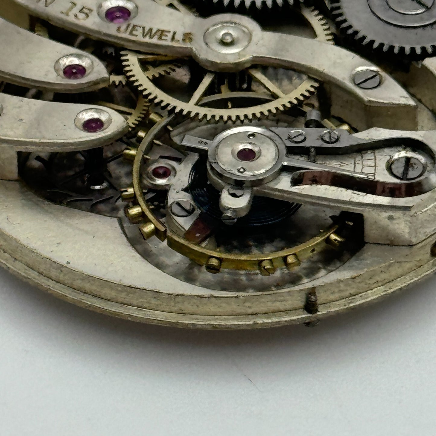 43.1mm Unidentified High Grade 15 Jewels Swiss Pocket Watch Movement PARTS