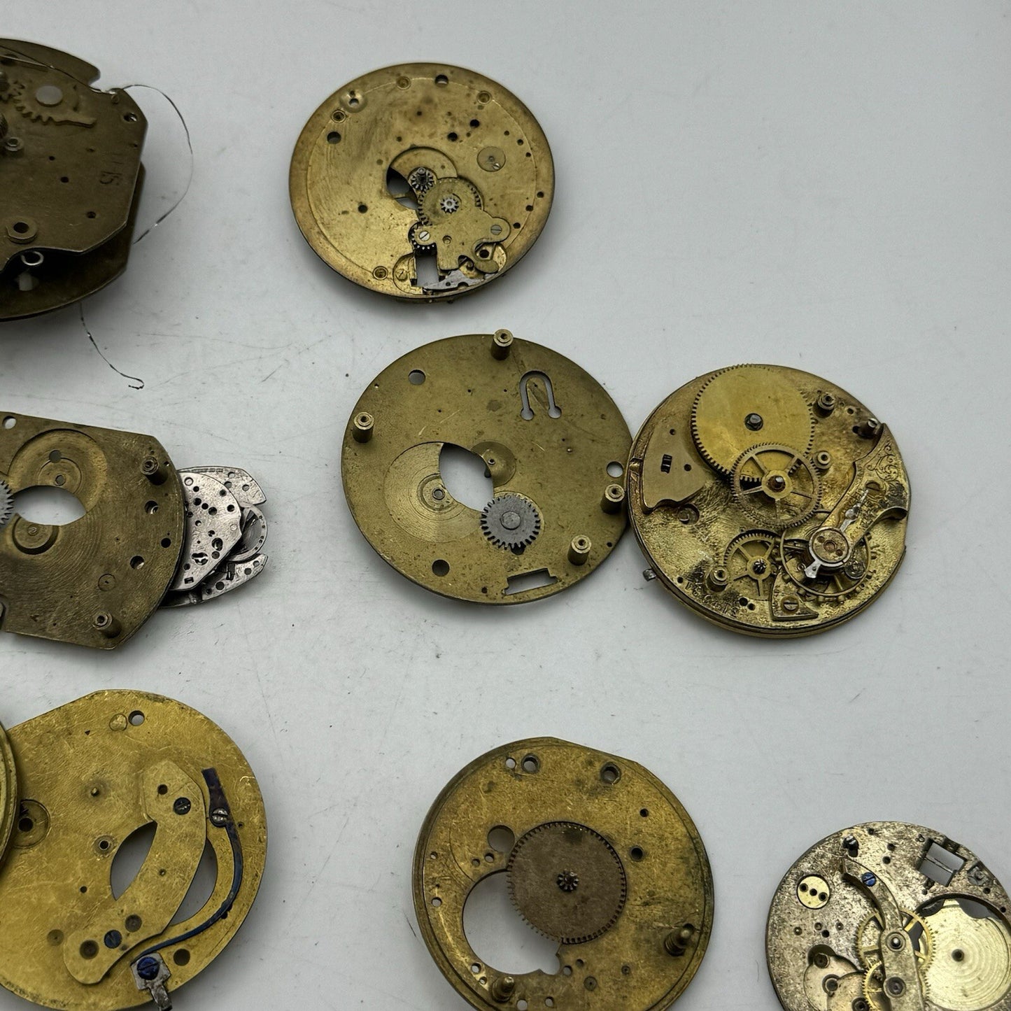 500 Grams Job Lot Of Pocket Watch Movements Parts For Spares / Repairs / Parts