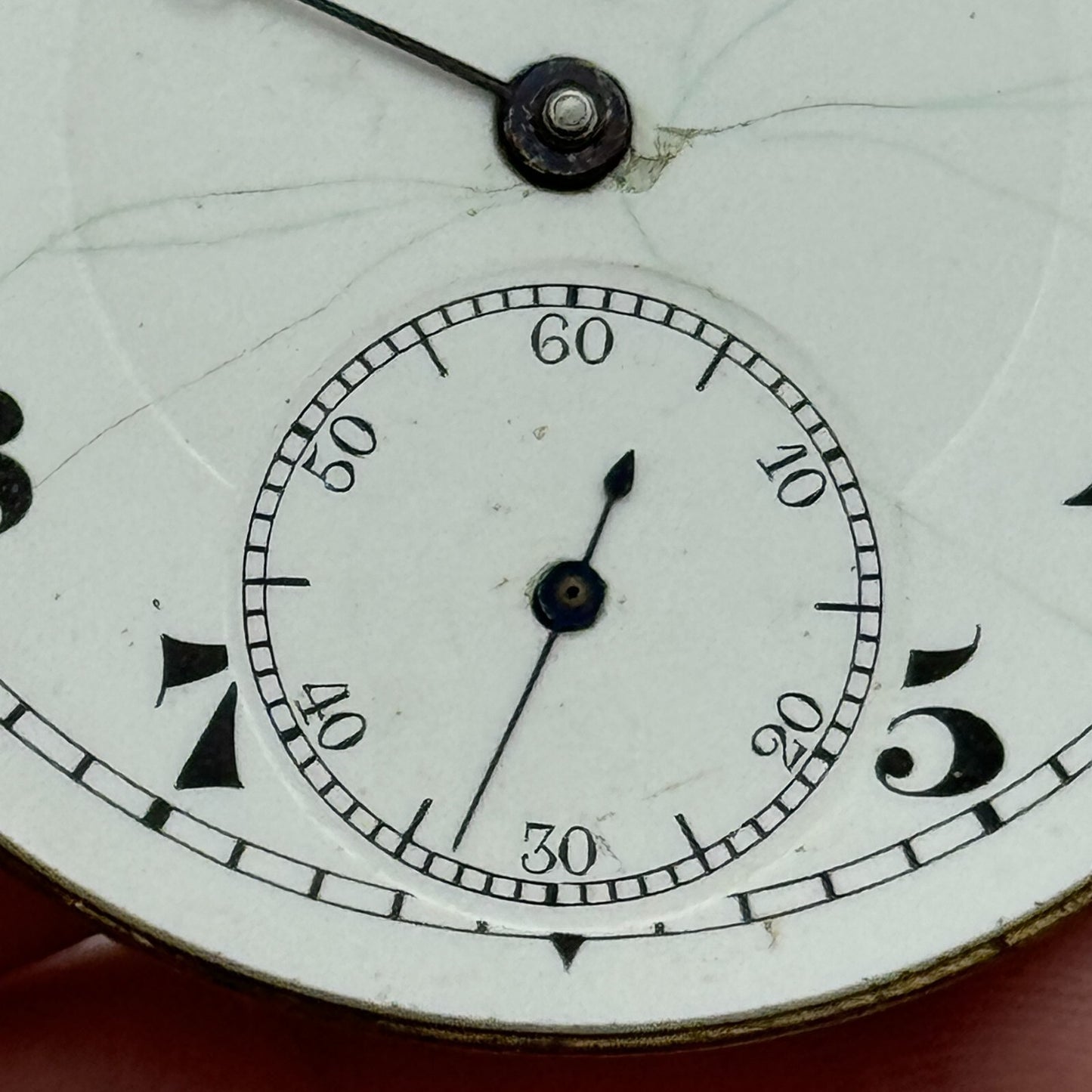 42.9mm Open Face Balance Intact Swiss 15 Jewels Pocket Watch Movement PARTS