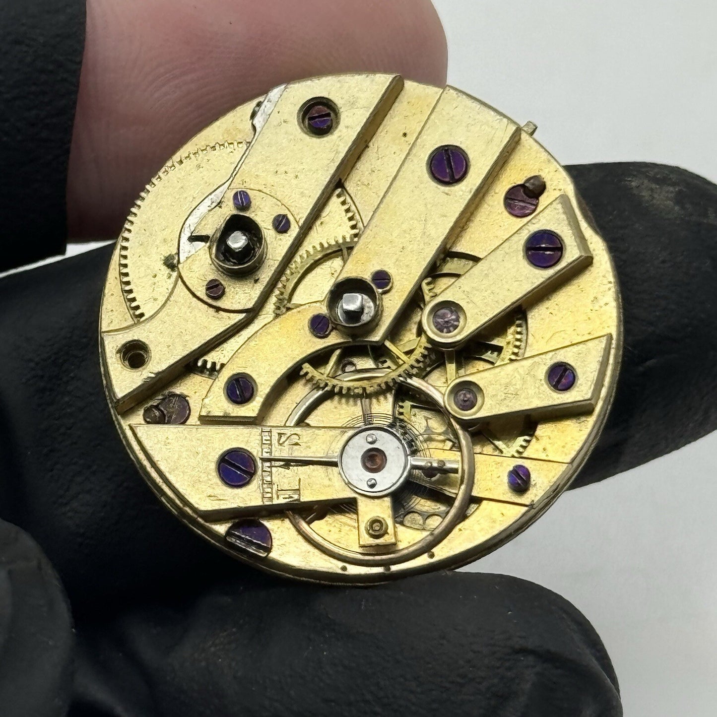 29.1mm High Quality White Porcelain Dial Cylinder Watch Movement FOR PARTS