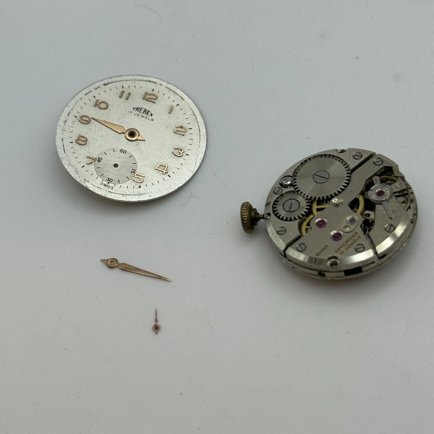 23.7mm Enicar A-R 412 Swiss Balance Ok Manual Wind Watch Movement Vintage PARTS