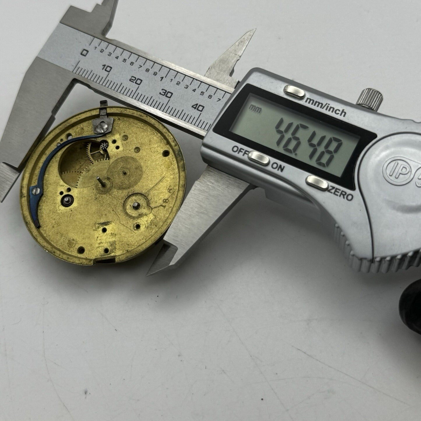 46.4mm Manual Wind Unidentified Fusee Pocket Watch Movement FOR PARTS