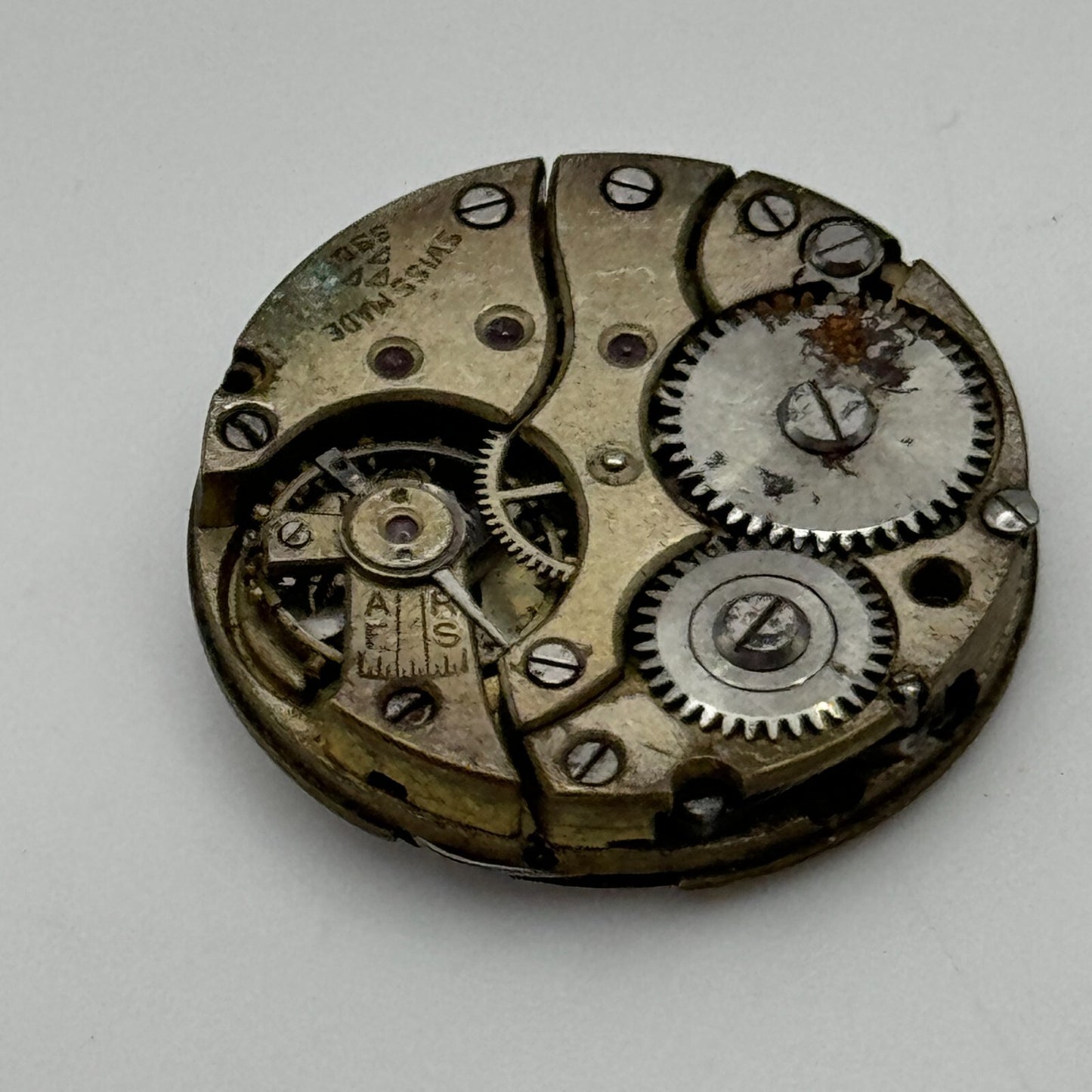 22.6mm Stauffer S S & Co Manual Wind Trench Watch Movement Swiss Vintage PARTS