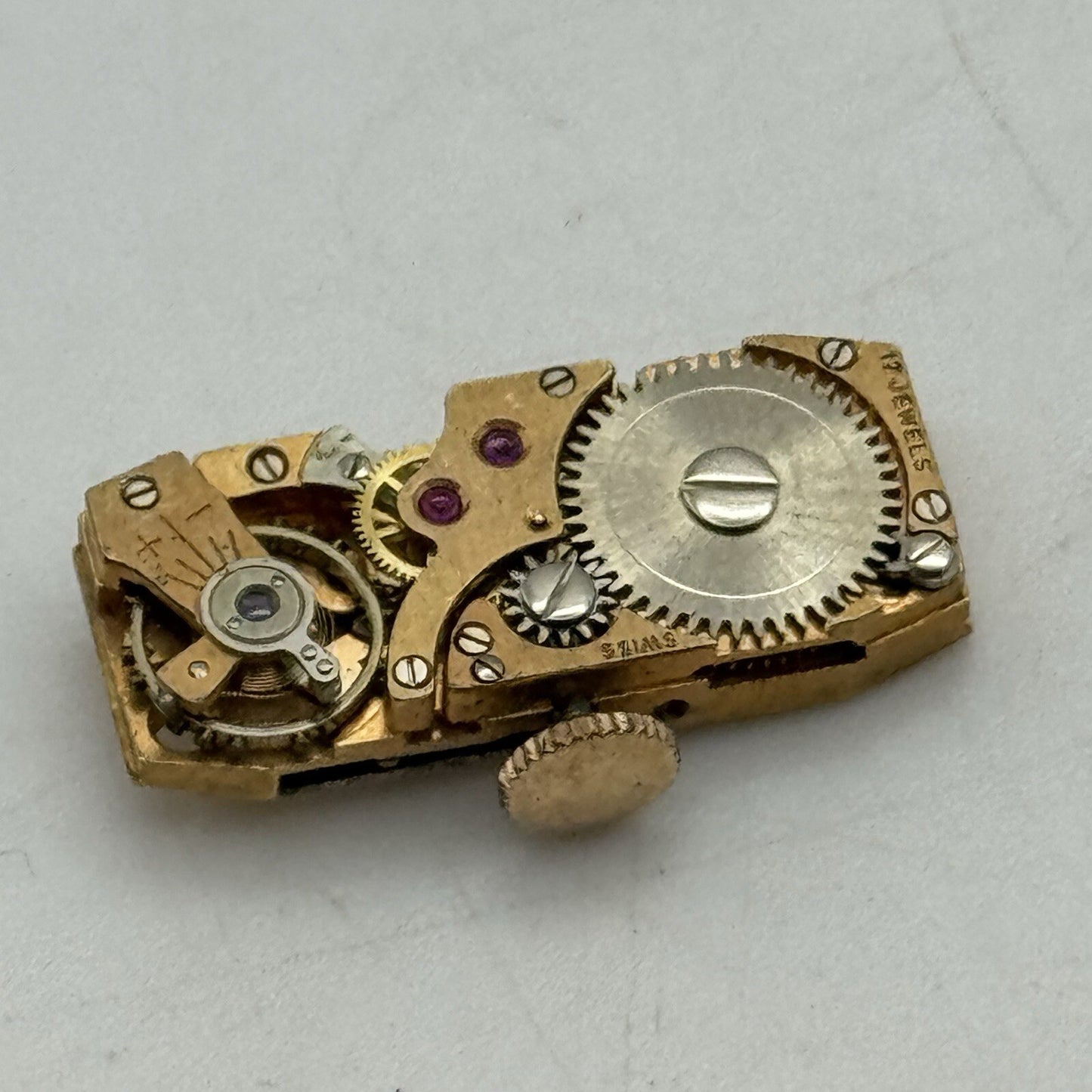 8.9mm Small Varbar Tank Watch Movement Dial Hands Restoration Repair Bal Ok