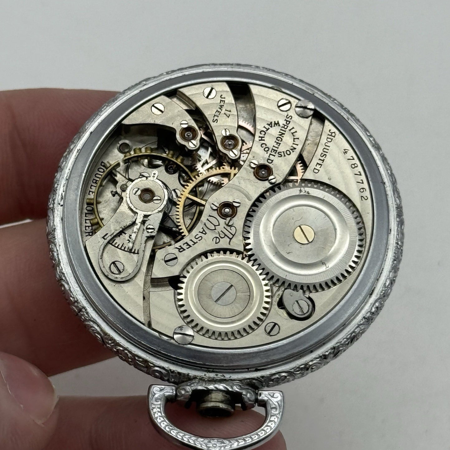 12S Illinois The Master Double Roller Grade 405 Model 3 Pocket Watch TO RESTORE