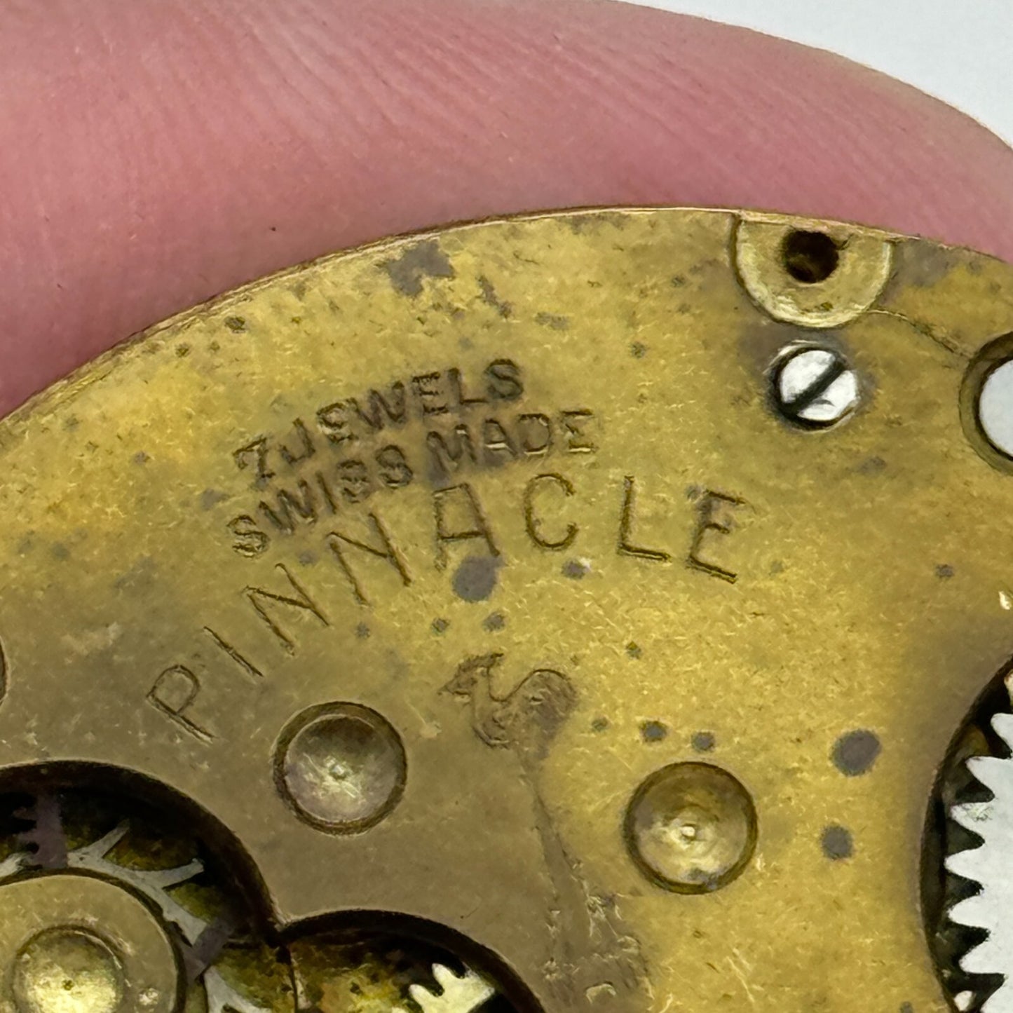 43mm Pinnacle 7 Jewels Sub Seconds Hunter Swiss Pocket Watch Movement PARTS