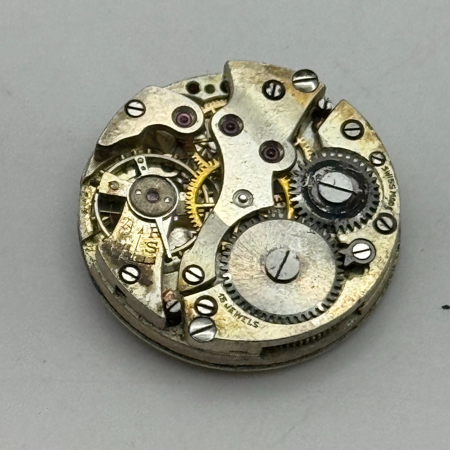 23.6mm J W Benson Sub Seconds Manual Wind 15 Jewels Swiss Watch Movement PARTS