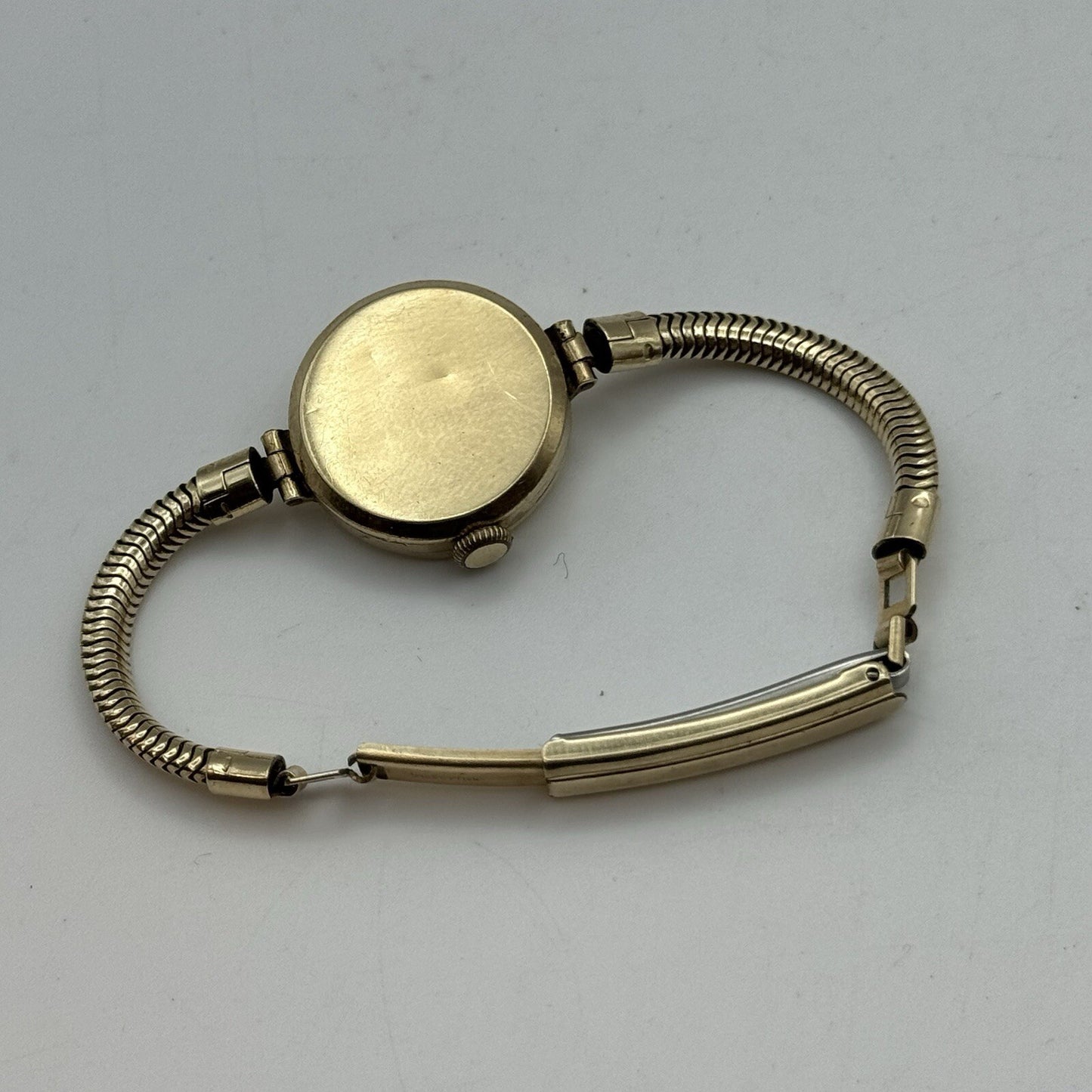 21mm Buren Dennison 9ct Gold Ladies Swiss Manual Wind Watch To Restore Vintage