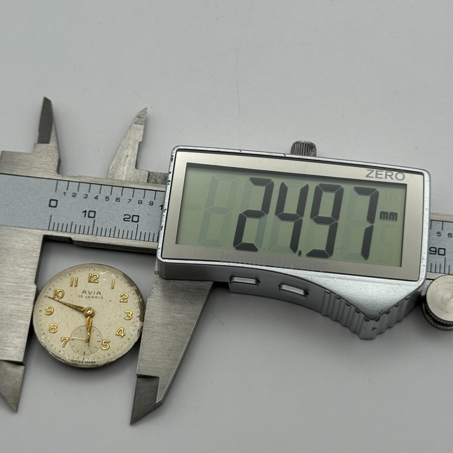 Avia AS 1123 1124 Watch Movement Manual Wind Vintage Swiss Parts Repair 23.5mm