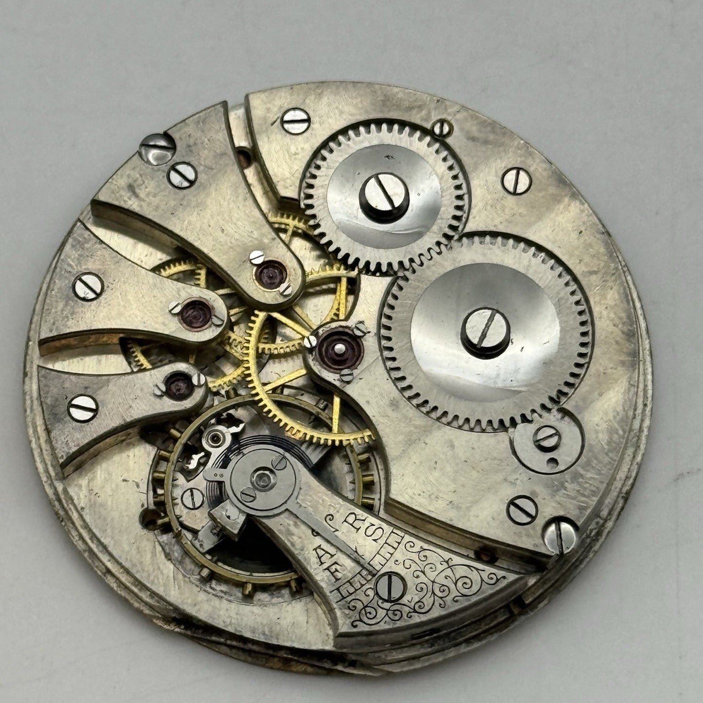 43mm Tavannes Watch Co Swiss Quality Vintage Pocket Watch Movement PARTS REPAIR
