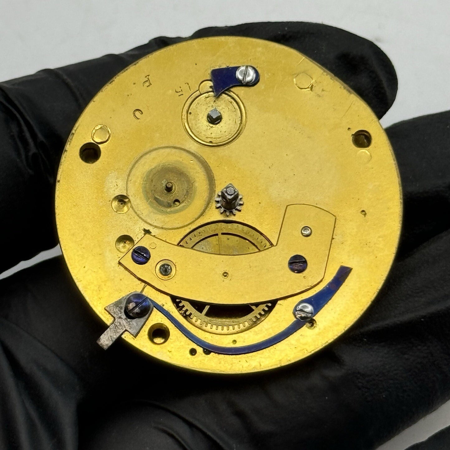 41.9mm Hanton Amptill Bedfordshire Fusee No Chain Watch Movement FOR PARTS
