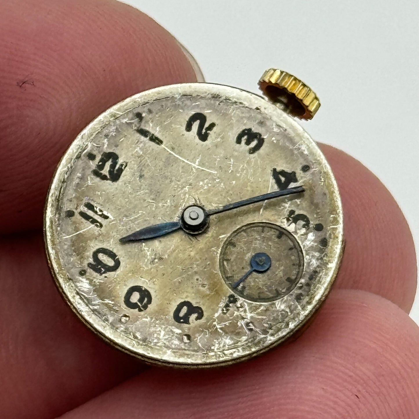 19.5mm Smiths De Luxe 15 Jewels Sub Seconds Manual Wind Watch Movement PARTS