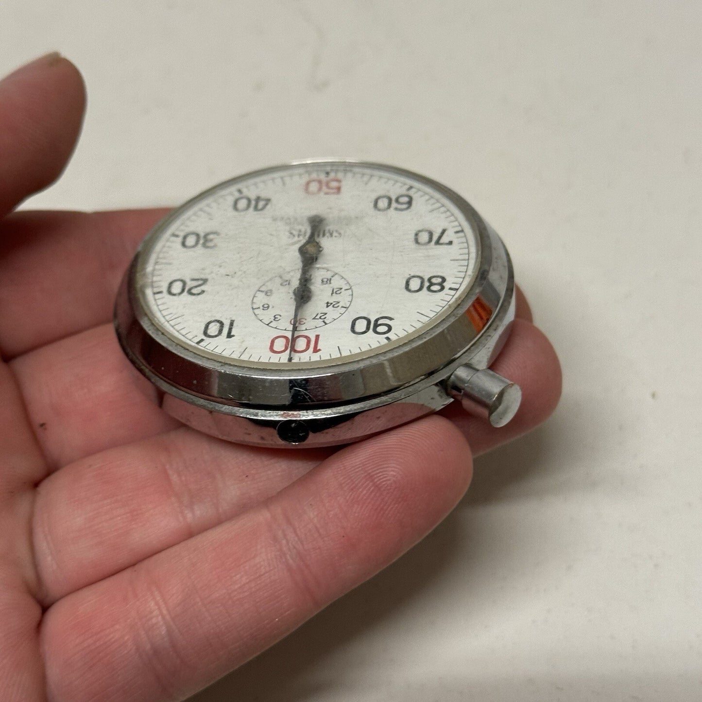 54mm Manual Wind Smith Min Jewelled Lever Stop Watch NON WORKING