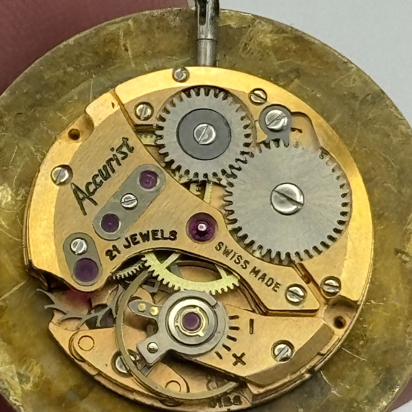 17.5mm Accurist Felsa F 4122 Manual Wind 21 Jewels Swiss Watch Movement PARTS