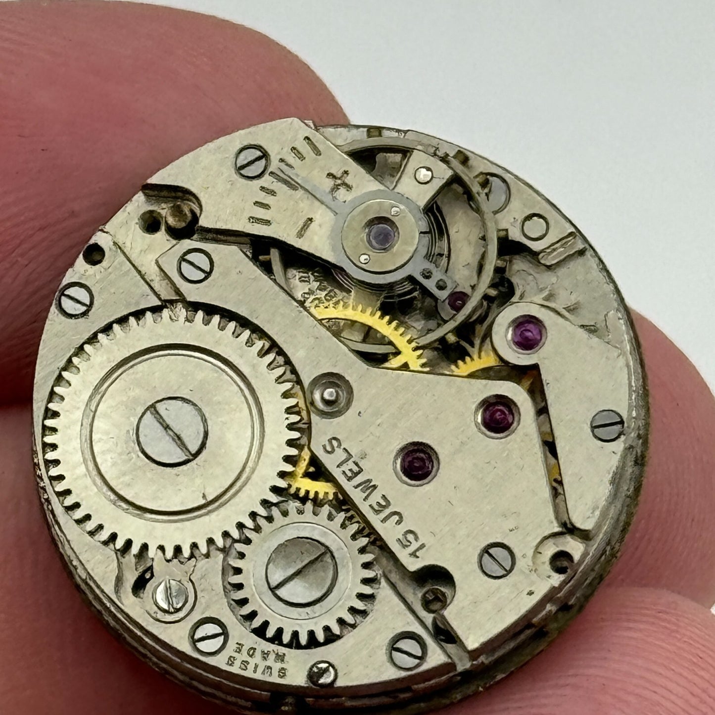 23.6mm Avia AS 1002 984 Balance Ok Watch Movement Swiss Vintage PARTS SPARES