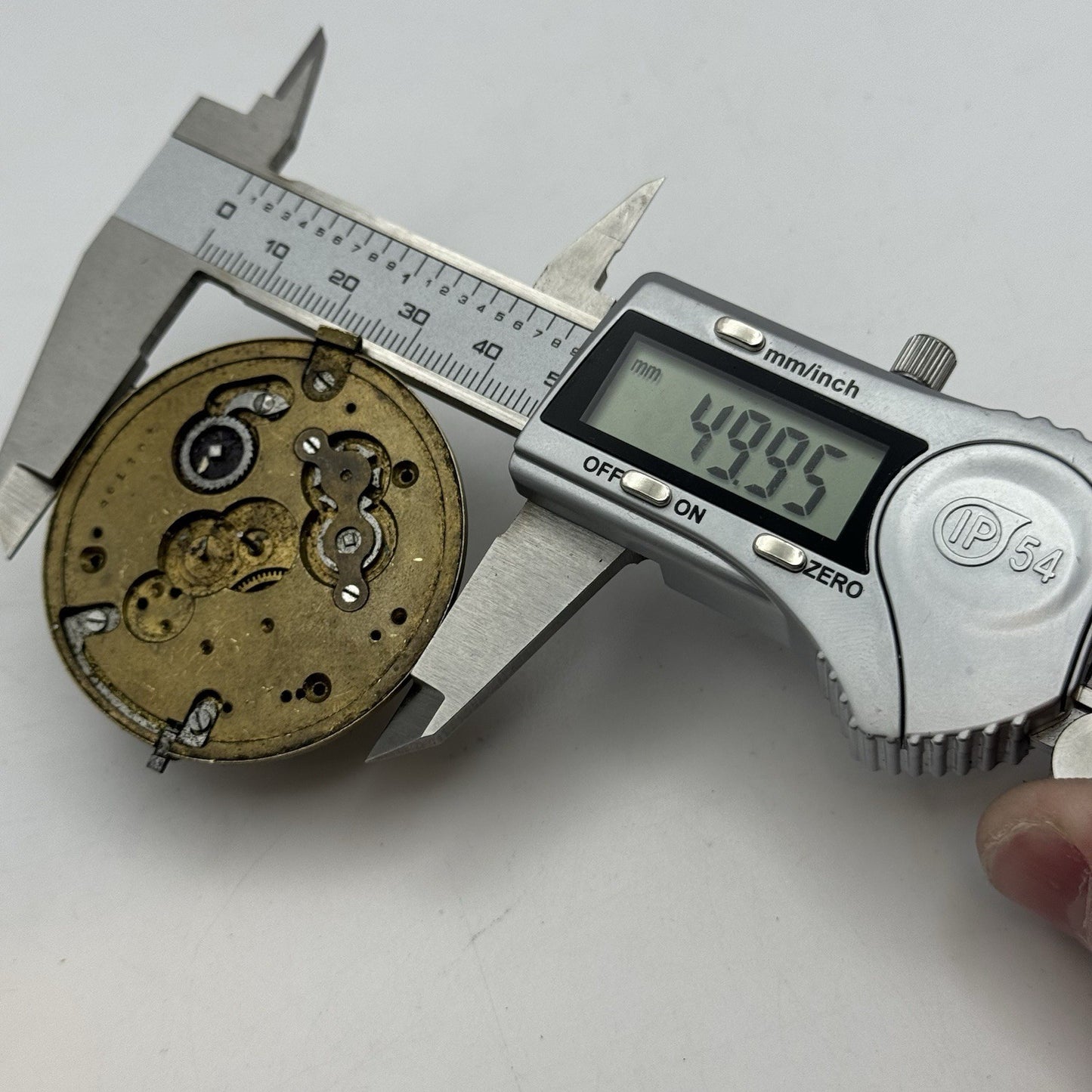 50mm A Yewdall Leeds English Fusee Pocket Watch Movement - Chain Present PARTS