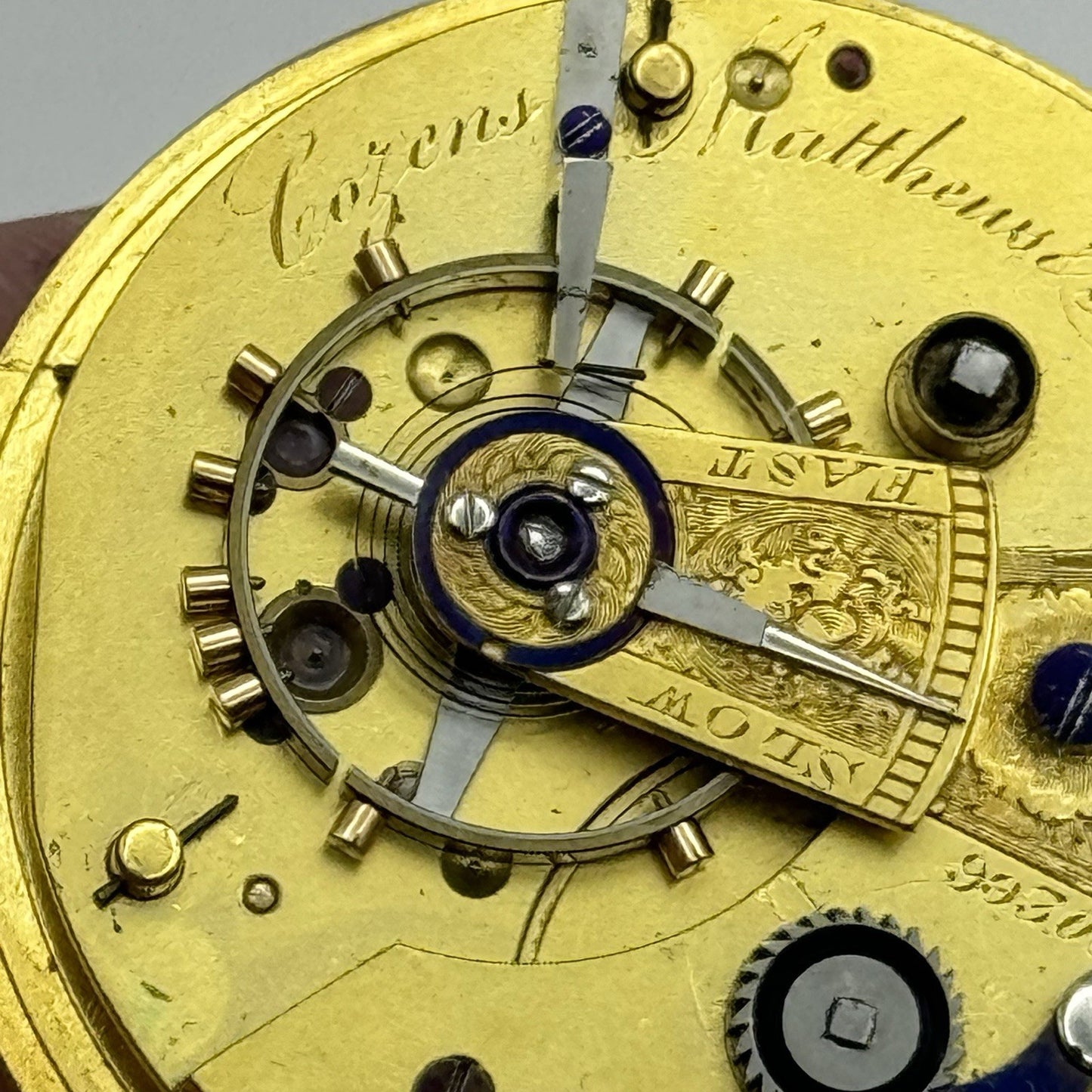 High Quality Running Cozens Matthews & Thorpe London Fusee Pocket Watch Movement