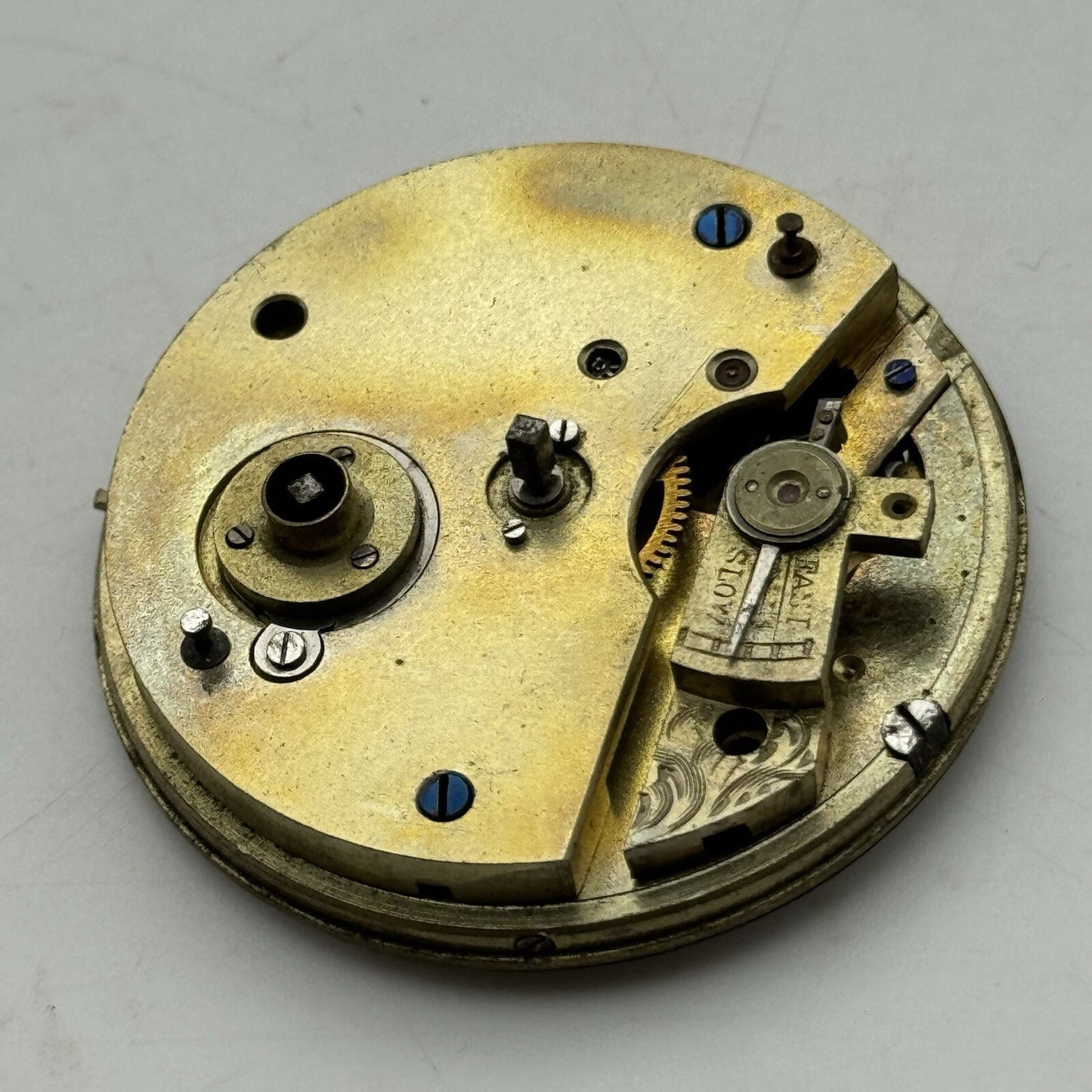 43.2mm Manual Wind Unidentified Pocket Watch Movement Dust Cover Dial FOR PARTS