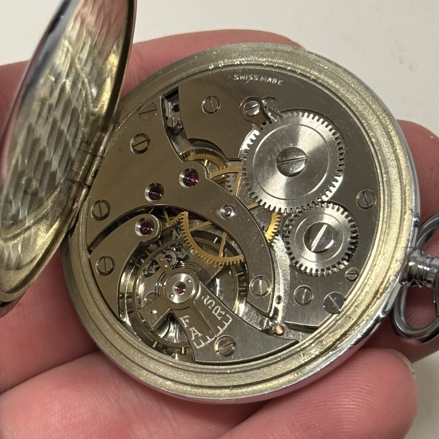 49mm Vintage Dowel NEW OLD STOCK Open Face Sub Seconds Pocket Watch TO SERVICE