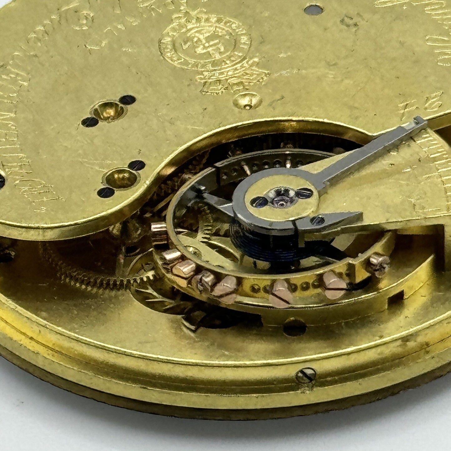 41.3mm Manual Wind Hamilton & Inches Edinburgh Pocket Watch Movement FOR PARTS