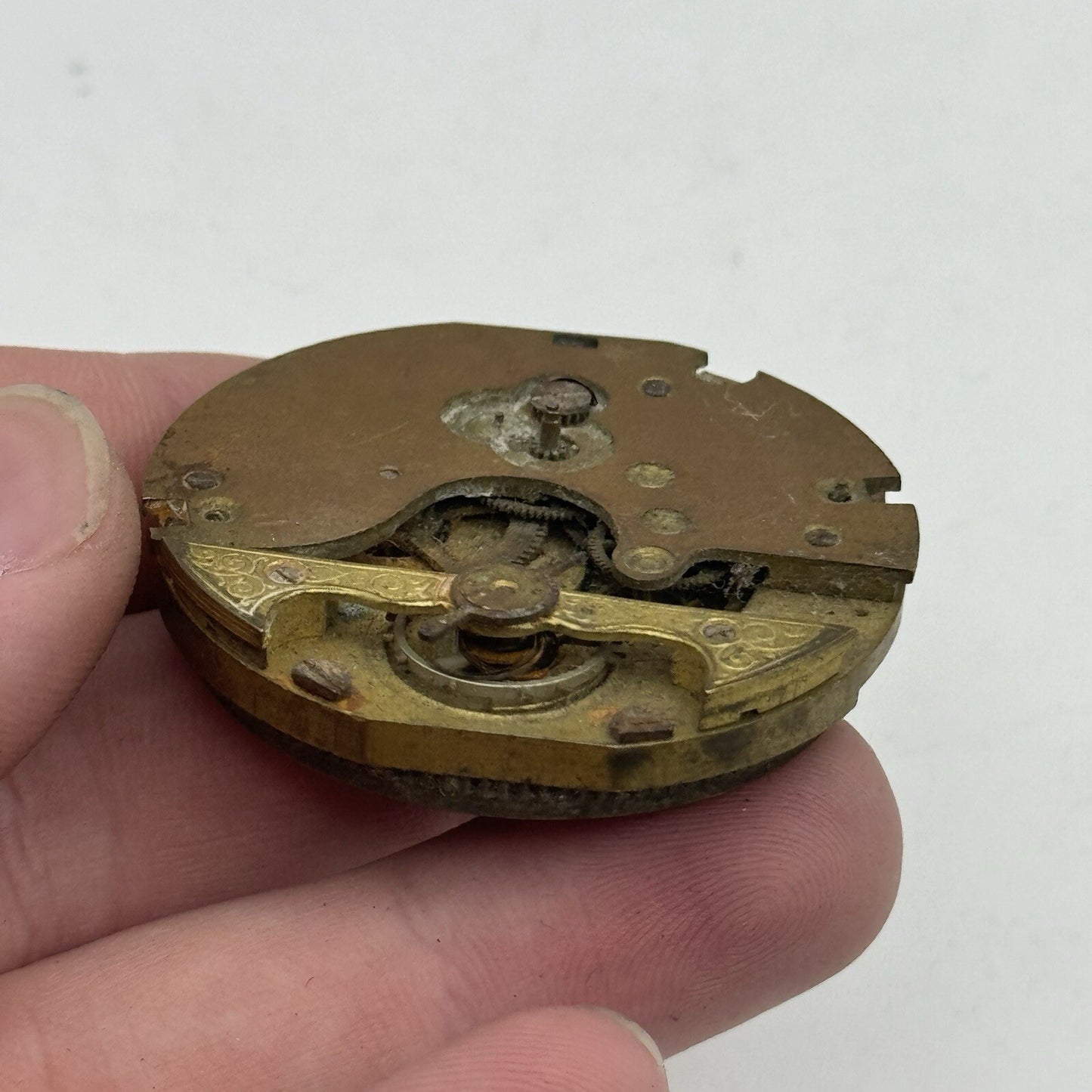 43.5mm Antique Hebdomas 8 Days Pocket Watch Movement To Restore Parts Repair
