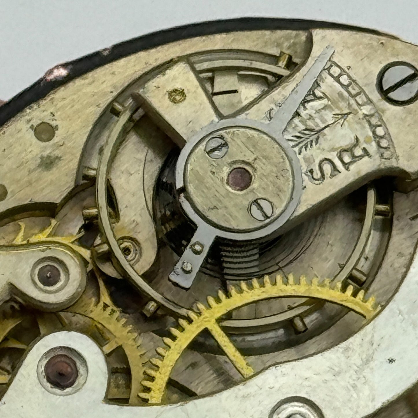 42.5mm Vintage Swiss Open Face Balance Intact Pocket Watch Movement PARTS SPARES