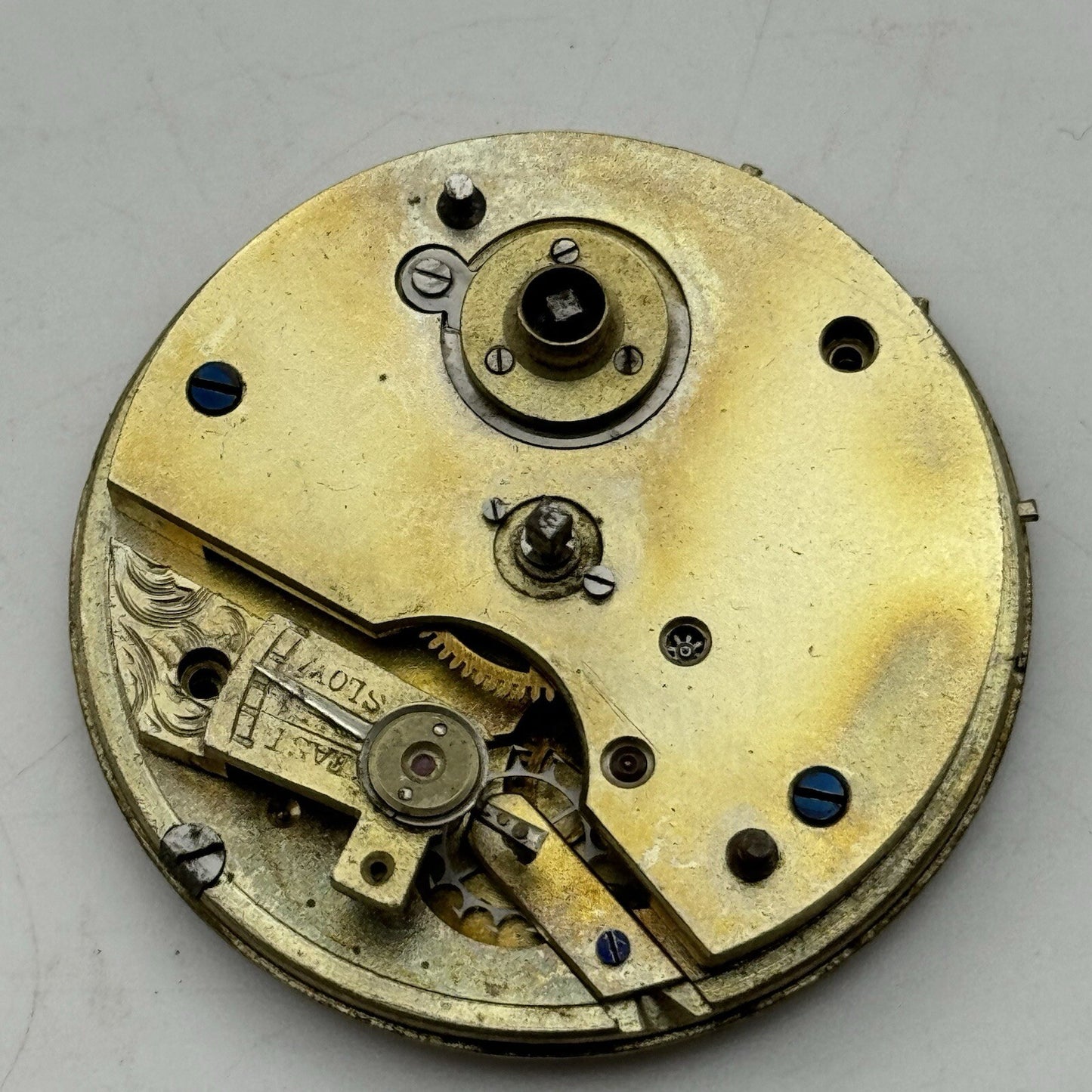 43.2mm Manual Wind Unidentified Pocket Watch Movement Dust Cover Dial FOR PARTS