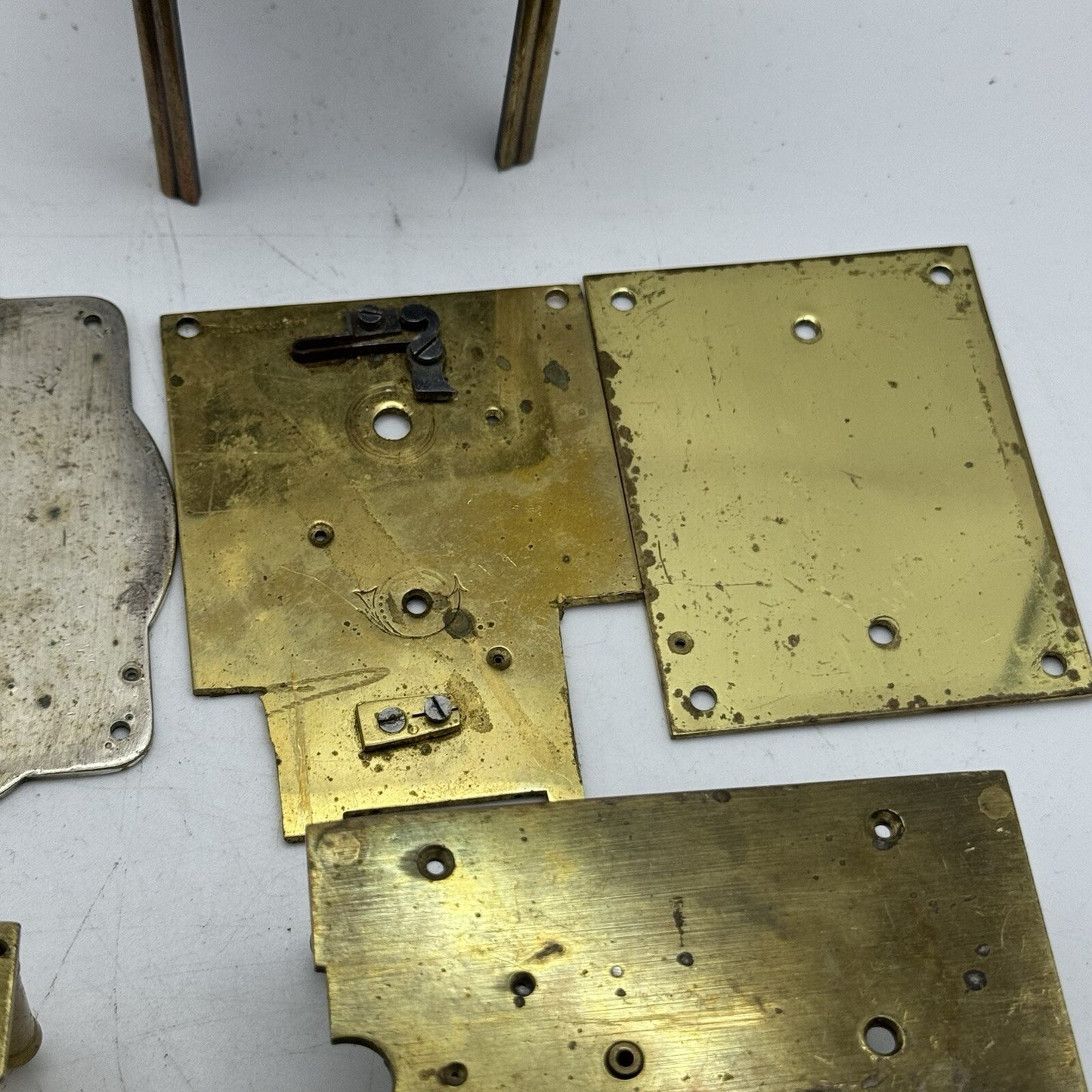 Unidentified Antique Clock Parts Unknown Origin Or Age See Photos Parts Repair