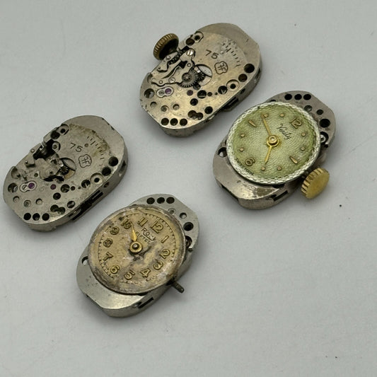 12.8mm 4 x FHF 75 Ladies Manual Wind 15 Jewels Swiss Watch Movement PARTS SPARES