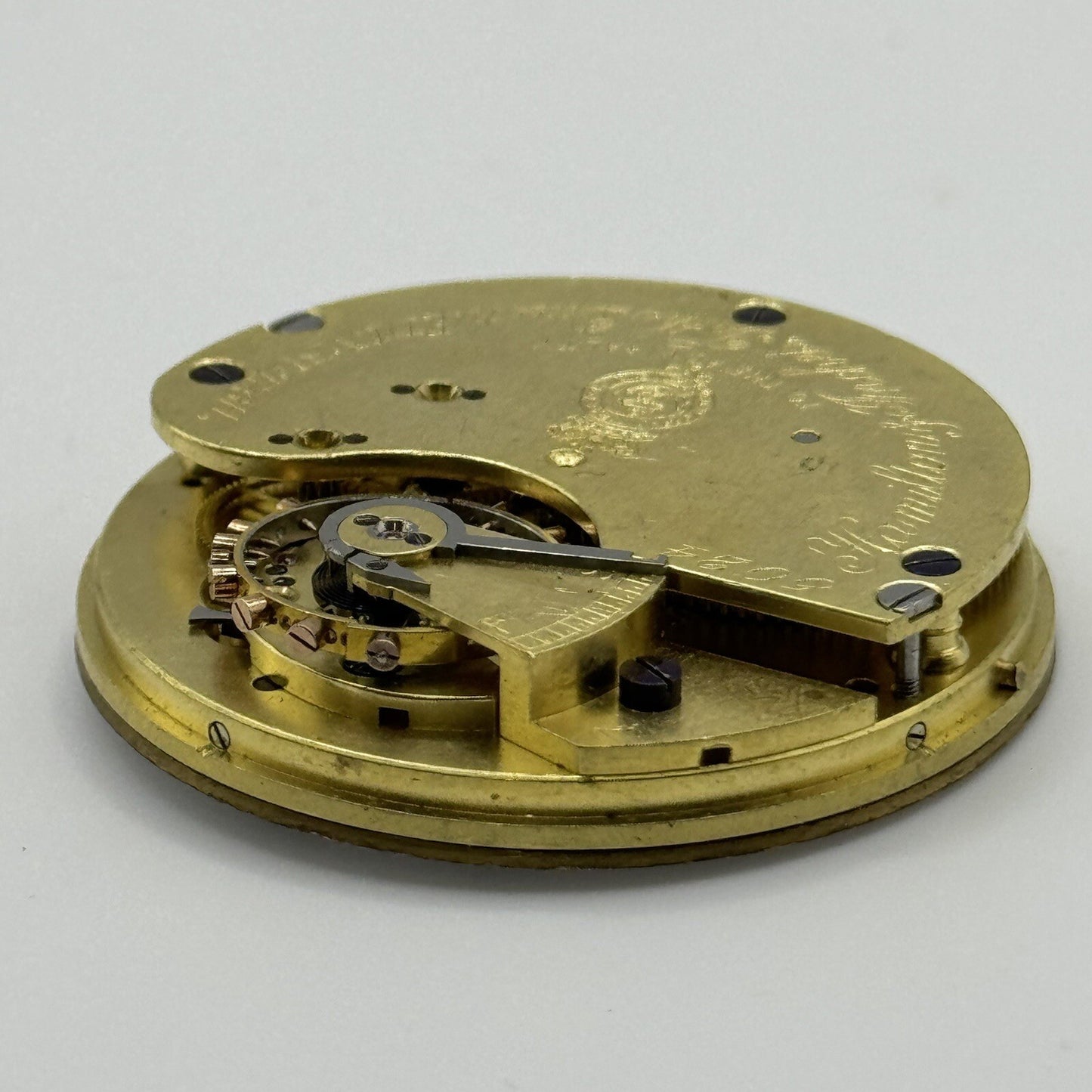 41.3mm Manual Wind Hamilton & Inches Edinburgh Pocket Watch Movement FOR PARTS