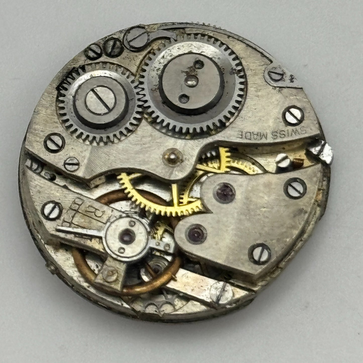 24.5mm Antique Cylinder Escapement Swiss Trench Watch Movement Manual Wind PARTS