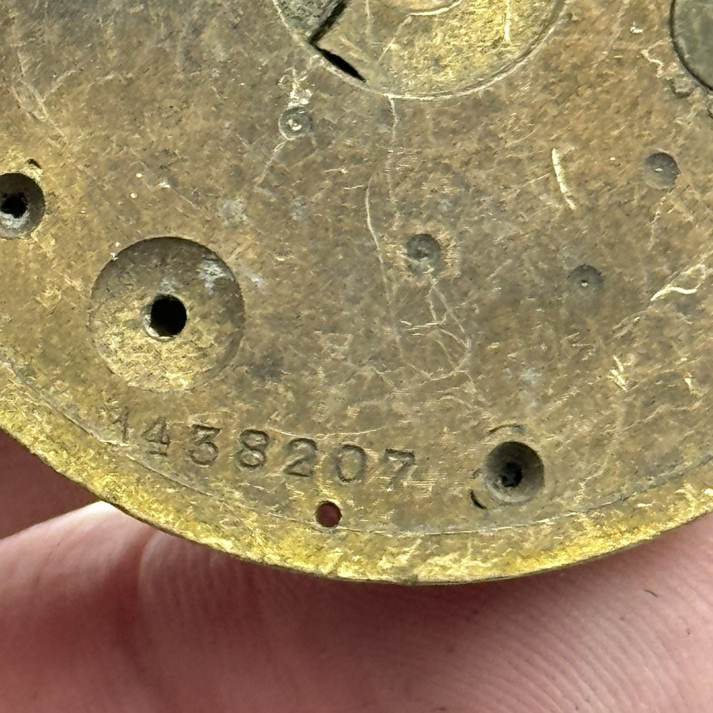 42.8mm Interesting Vintage Buren Pocket Watch Movement PARTS REPAIR SPARES