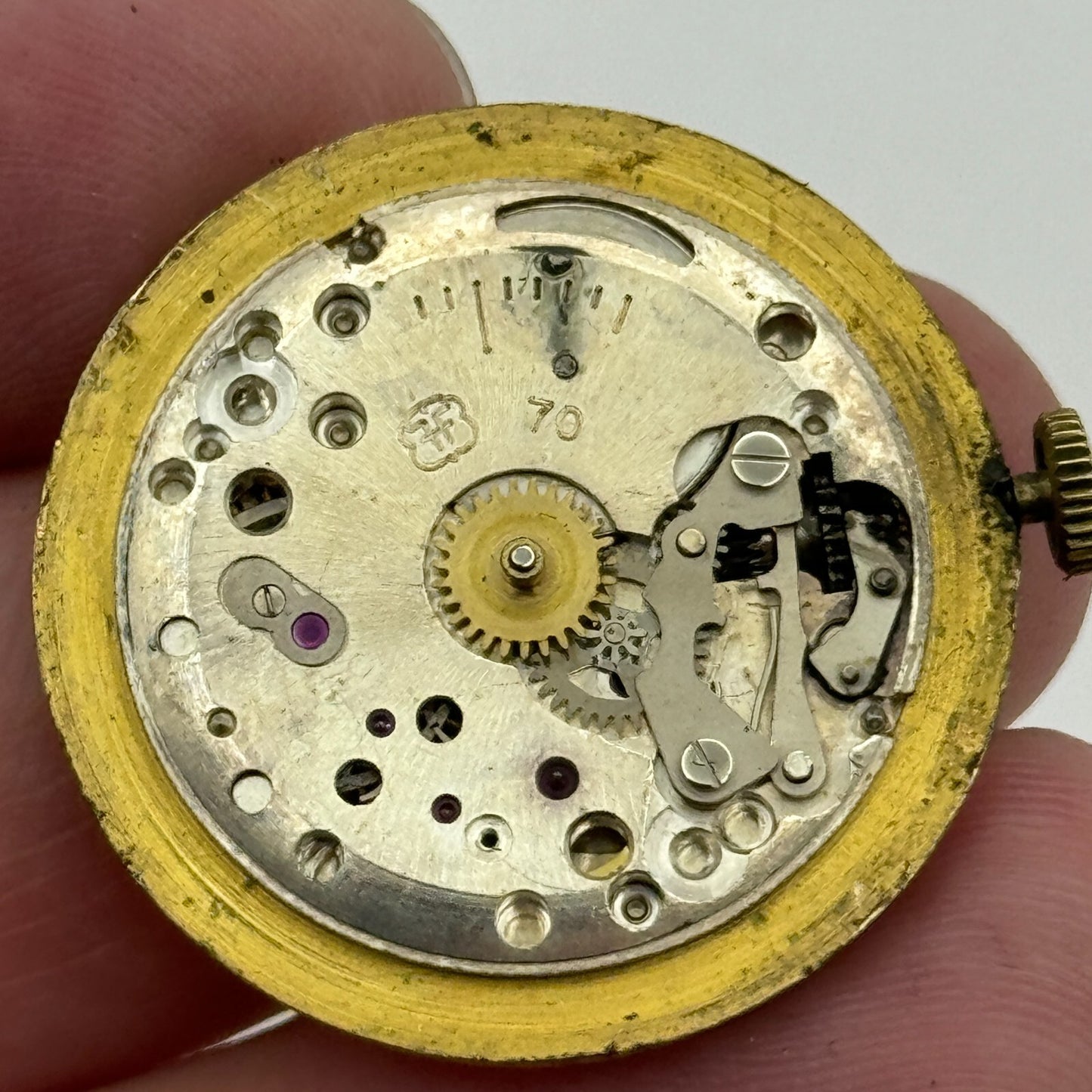 28.6mm Pioneer FHF Cal 70 Balance Ok Watch Movement Swiss Vintage PARTS SPARES