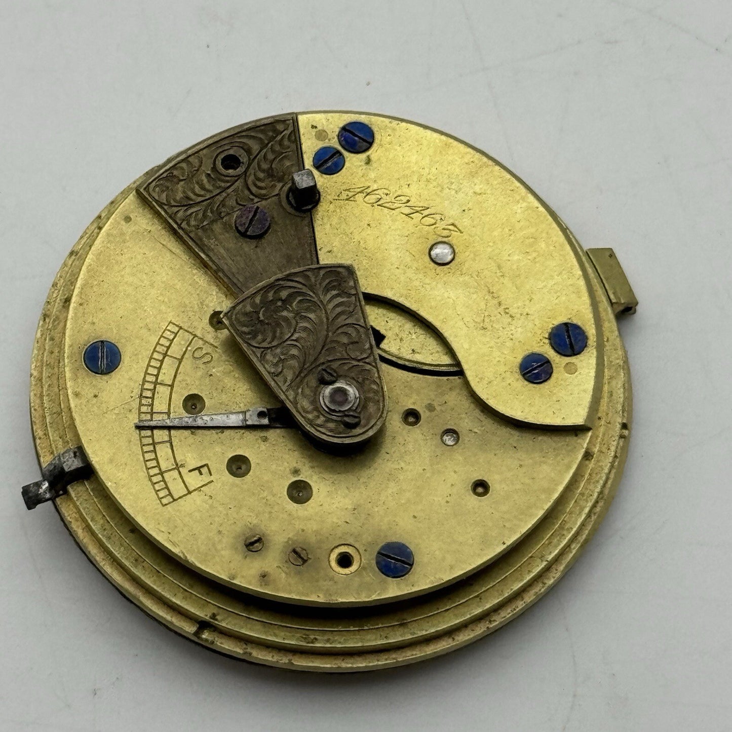 44.7mm C H Flooks Merthyr Bristol Pontypridd Pocket Watch Movement FOR PARTS