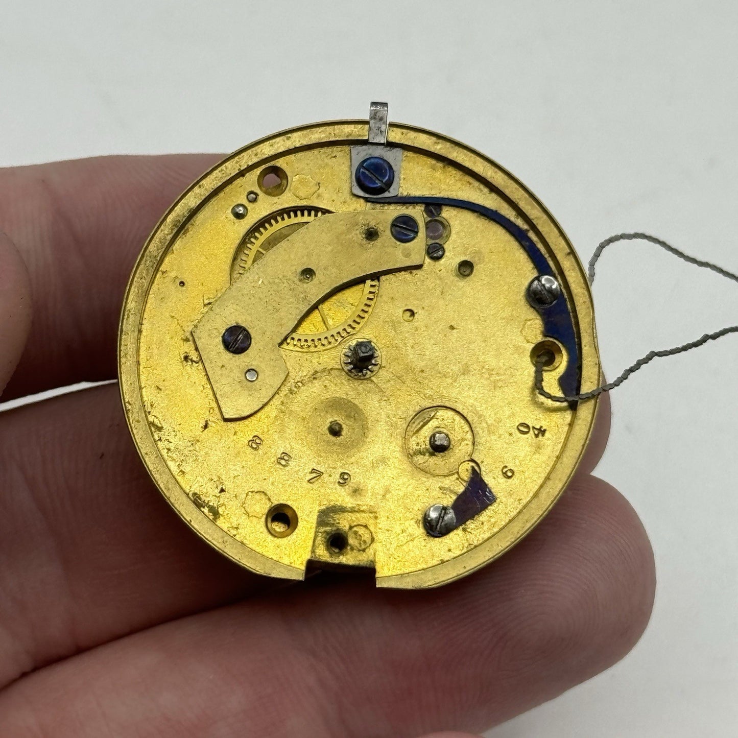 36.2mm Antique Brewin March English Fusee Pocket Watch Movement - PARTS
