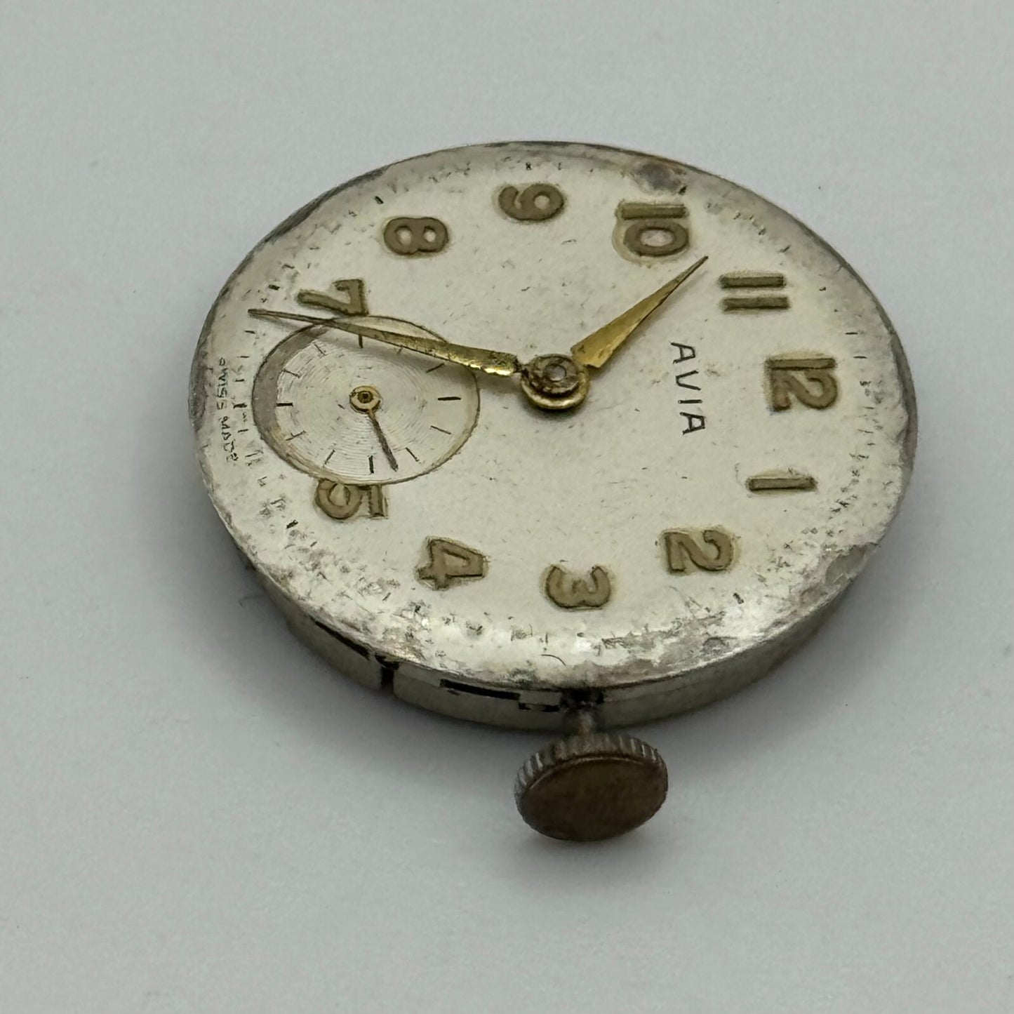 23.6mm Avia AS 1123 1124 Manual Wind 15 Jewels Swiss Watch Movement PARTS SPARES