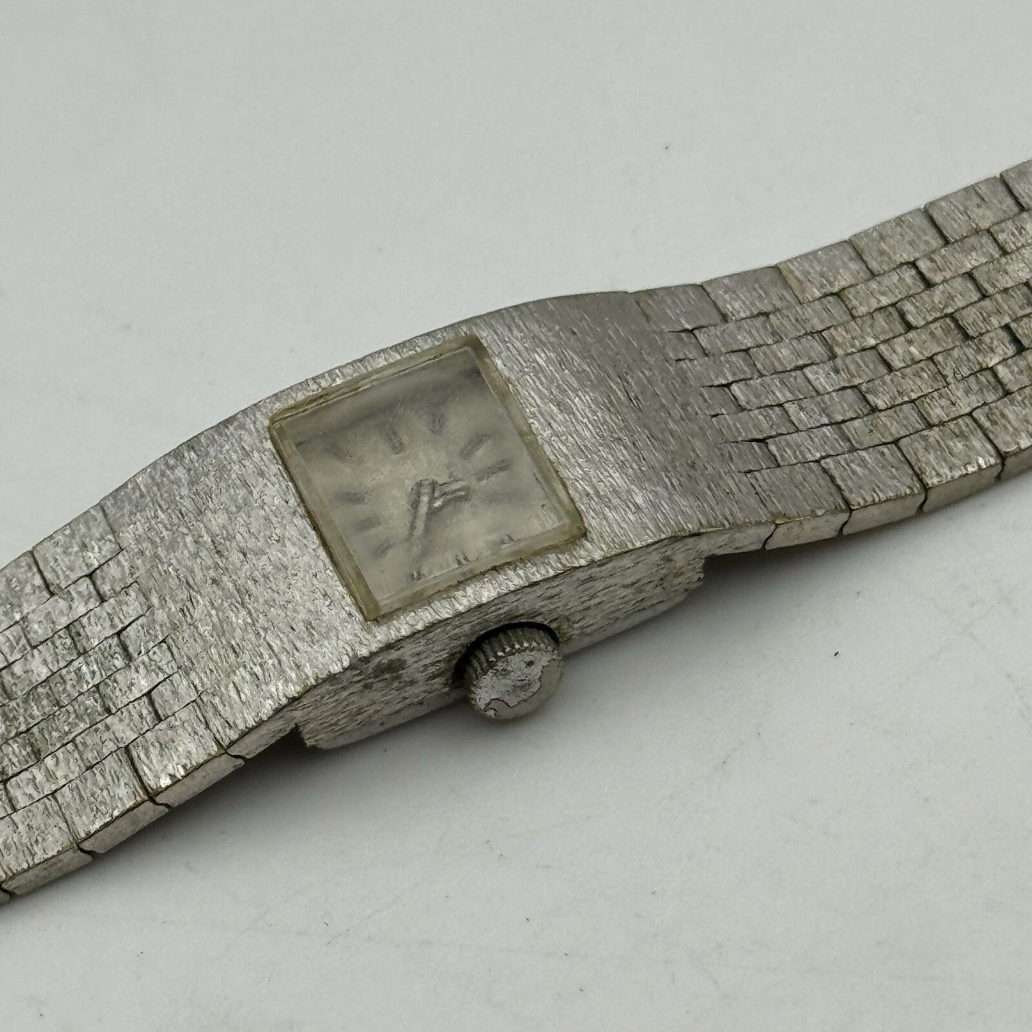 16mm Ladies Rotary Silver Tone Swiss Manual Wind Vintage Watch NOT KEEPING TIME