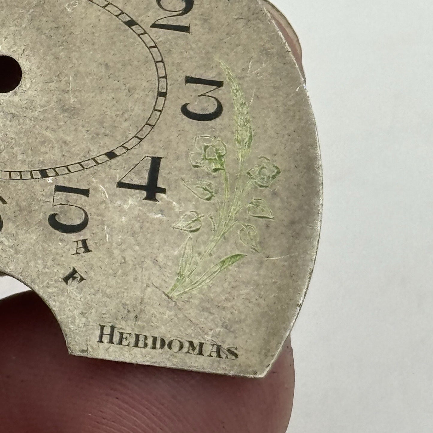 42.5mm Beautiful Hebdomas 8 Days Flower Pattern Pocket Watch Dial Spares Parts
