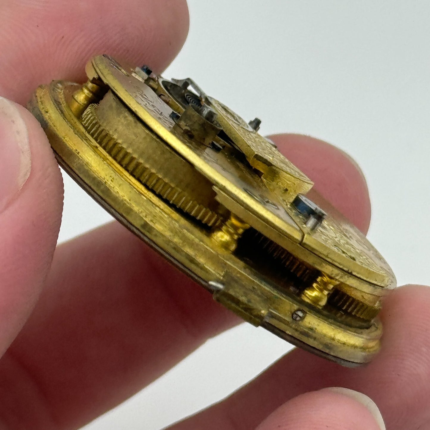 44.6mm Antique H Samuel Manchester The "Accurate" Pocket Watch Movement PARTS