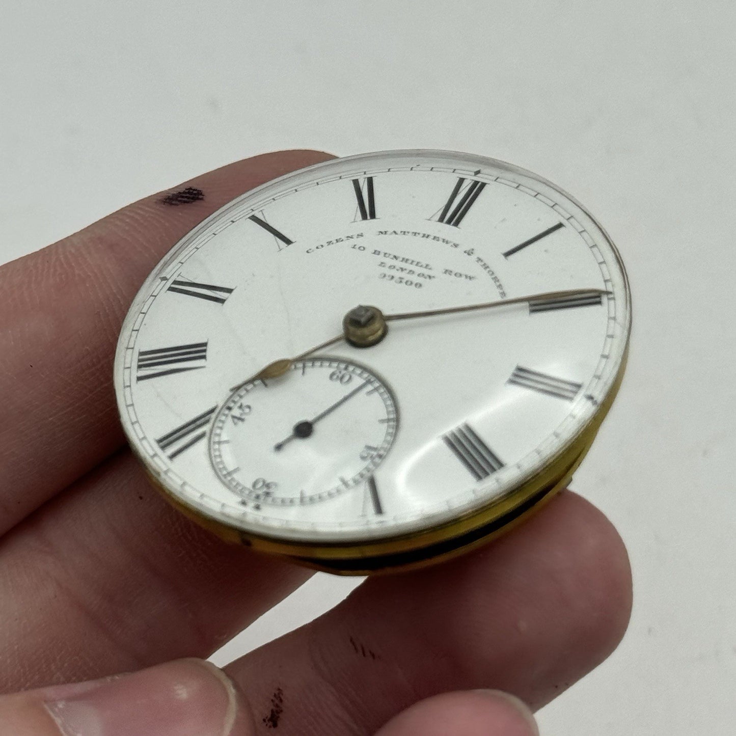 High Quality Running Cozens Matthews & Thorpe London Fusee Pocket Watch Movement
