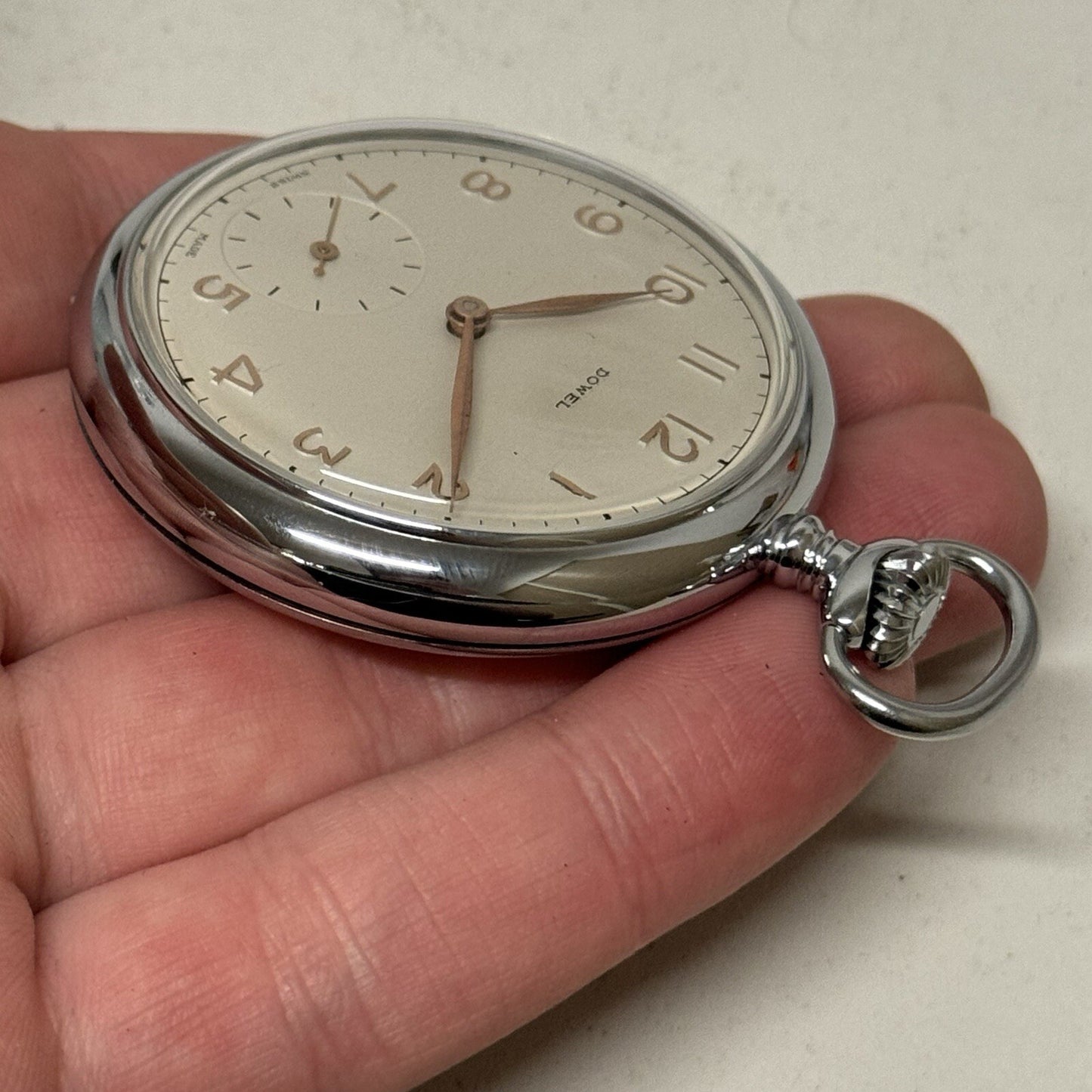 50mm Vintage Dowel NEW OLD STOCK Open Face Sub Seconds Pocket Watch TO SERVICE