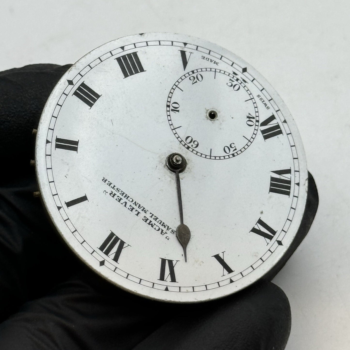 43.2mm H Samuel Patent Balance Pocket Watch Movement FOR PARTS Restoration