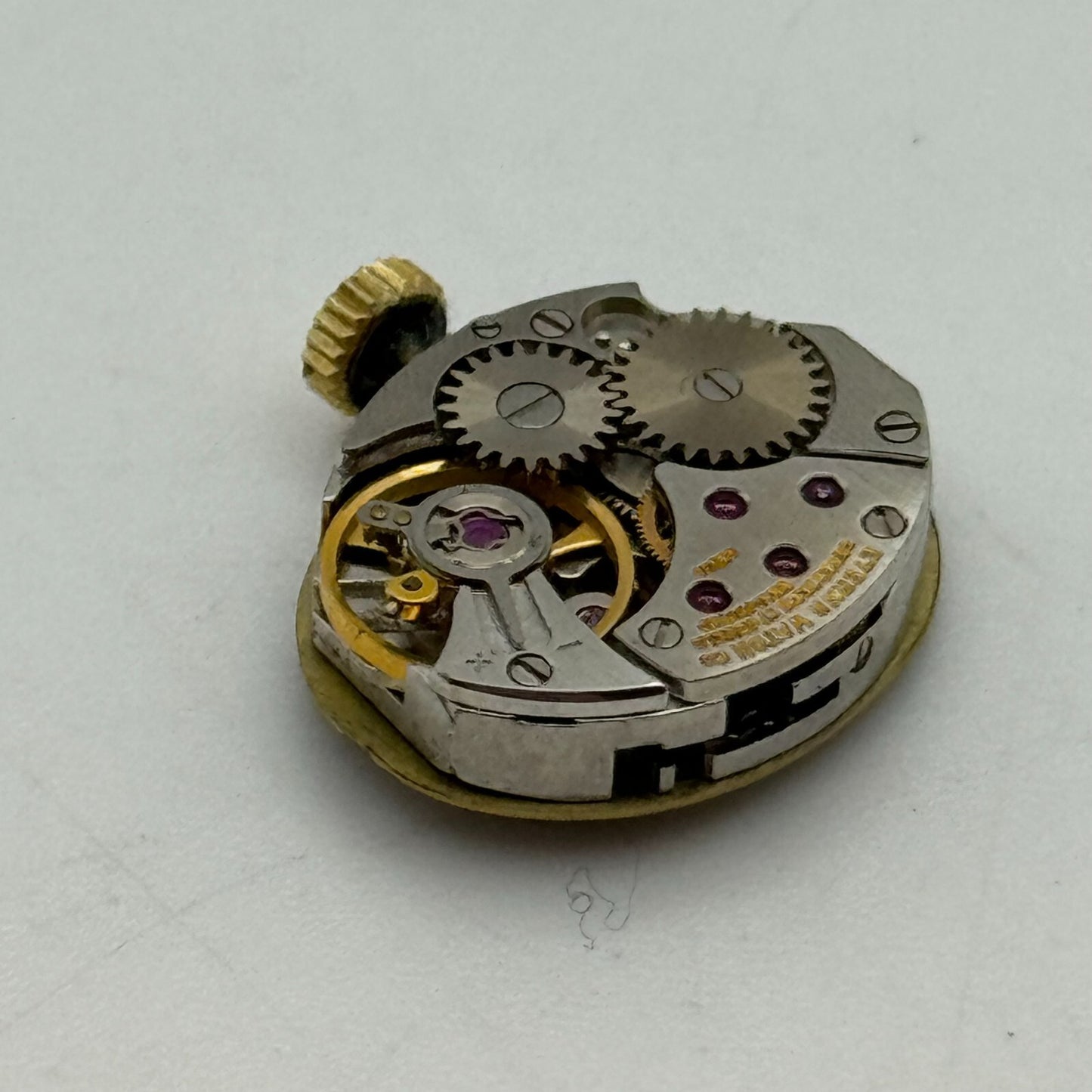 13mm Ladies Eterna 1447K Manual Wind Watch Swiss Movement Dial Hands Crown PARTS