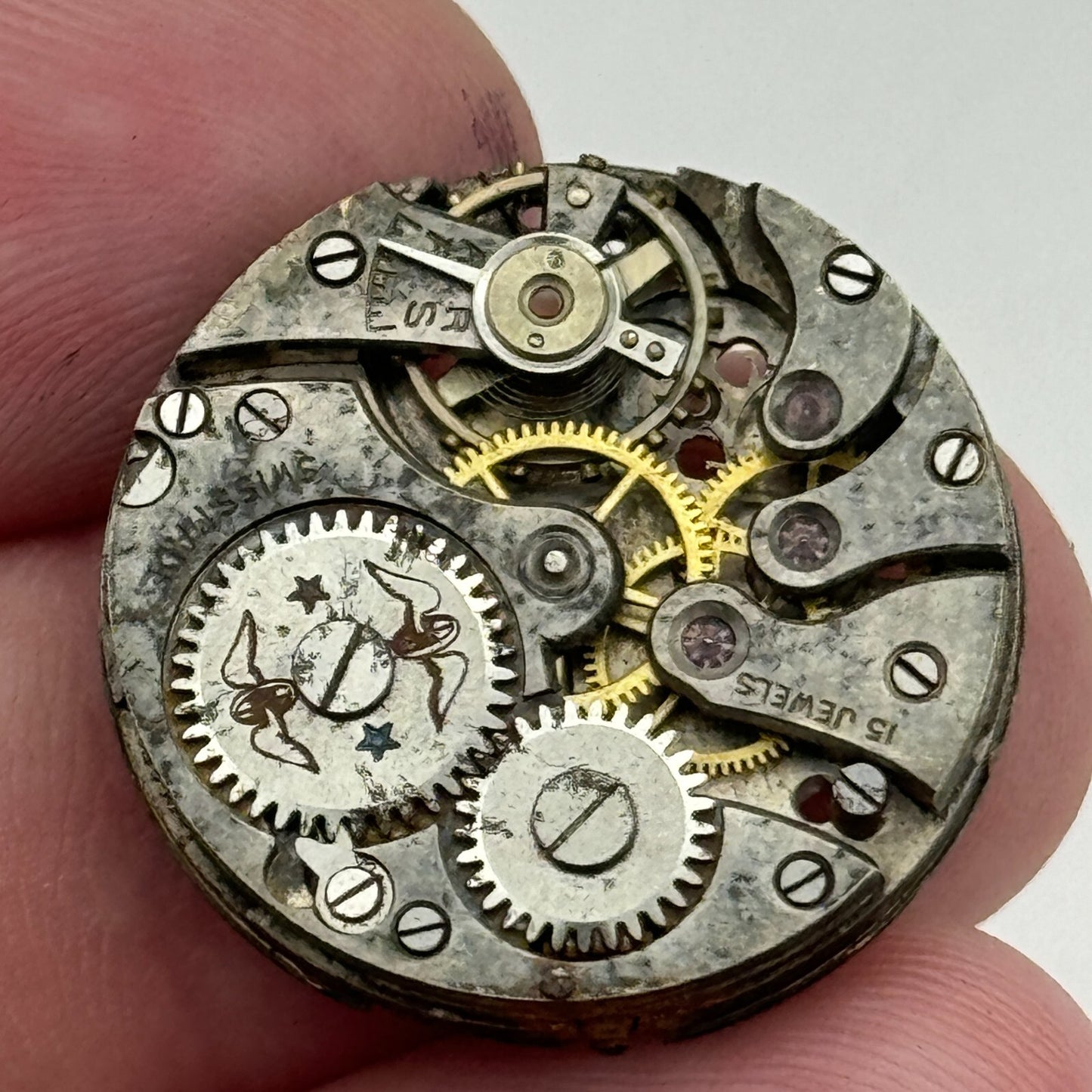 23.6mm AS 489 A Schild Balance Intact Manual Wind Swiss Watch Movement PARTS