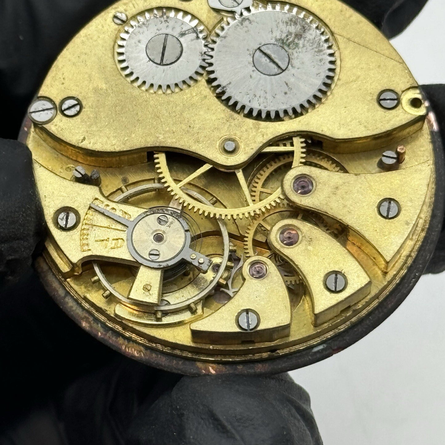 42.8mm Large Roman Numeral Open Face Balance Ok Pocket Watch Movement To Restore