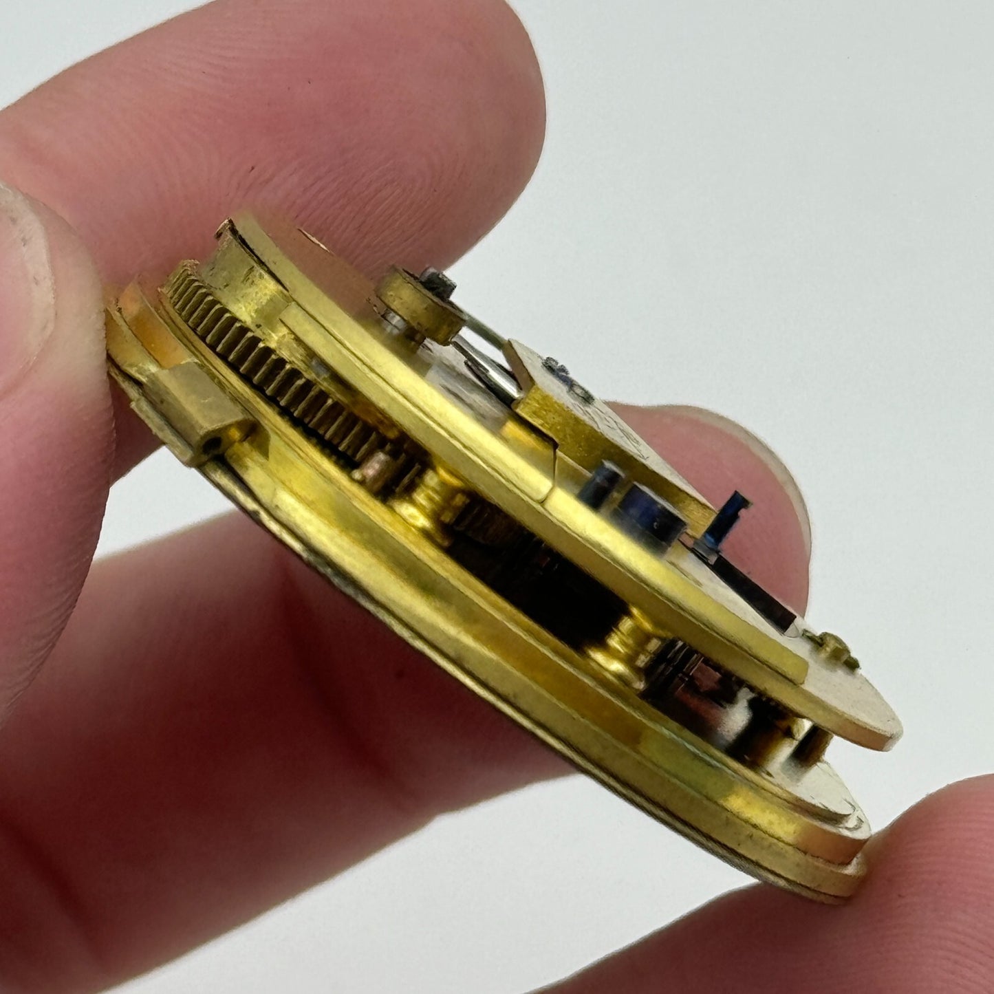 43mm Antique Good Quality Unidentified English Pocket Watch Movement PARTS SPARE