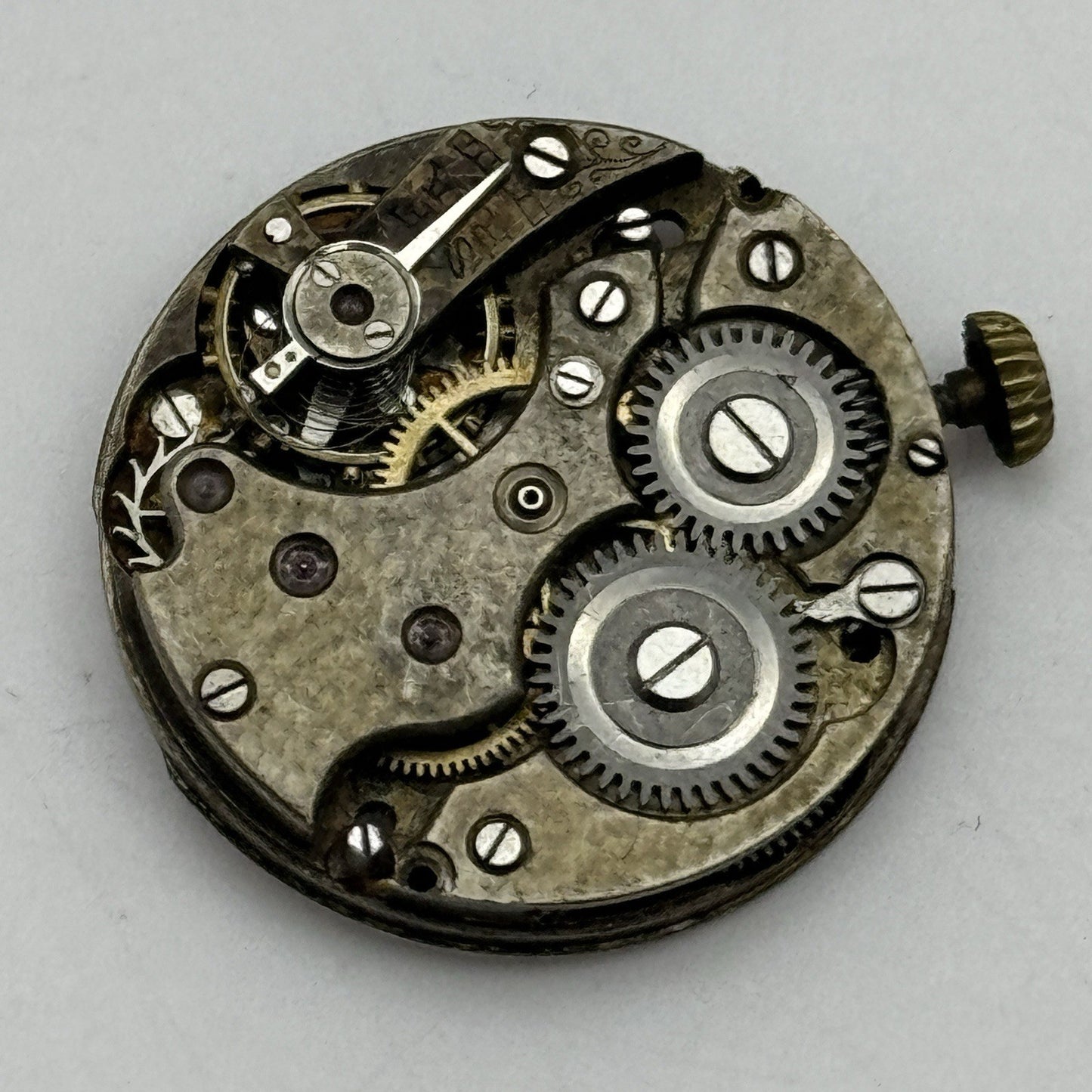 25.7mm ROLEX Rebberg Manual Wind Trench Watch Movement & Dial Antique PARTS