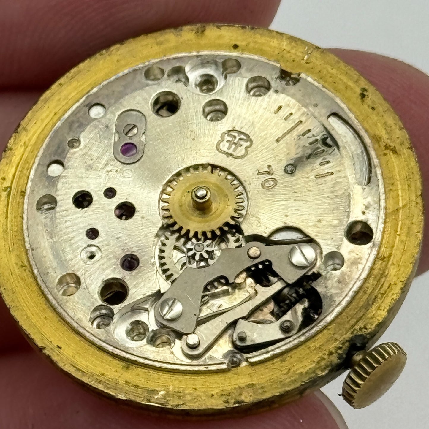 28.6mm Pioneer FHF Cal 70 Balance Ok Watch Movement Swiss Vintage PARTS SPARES
